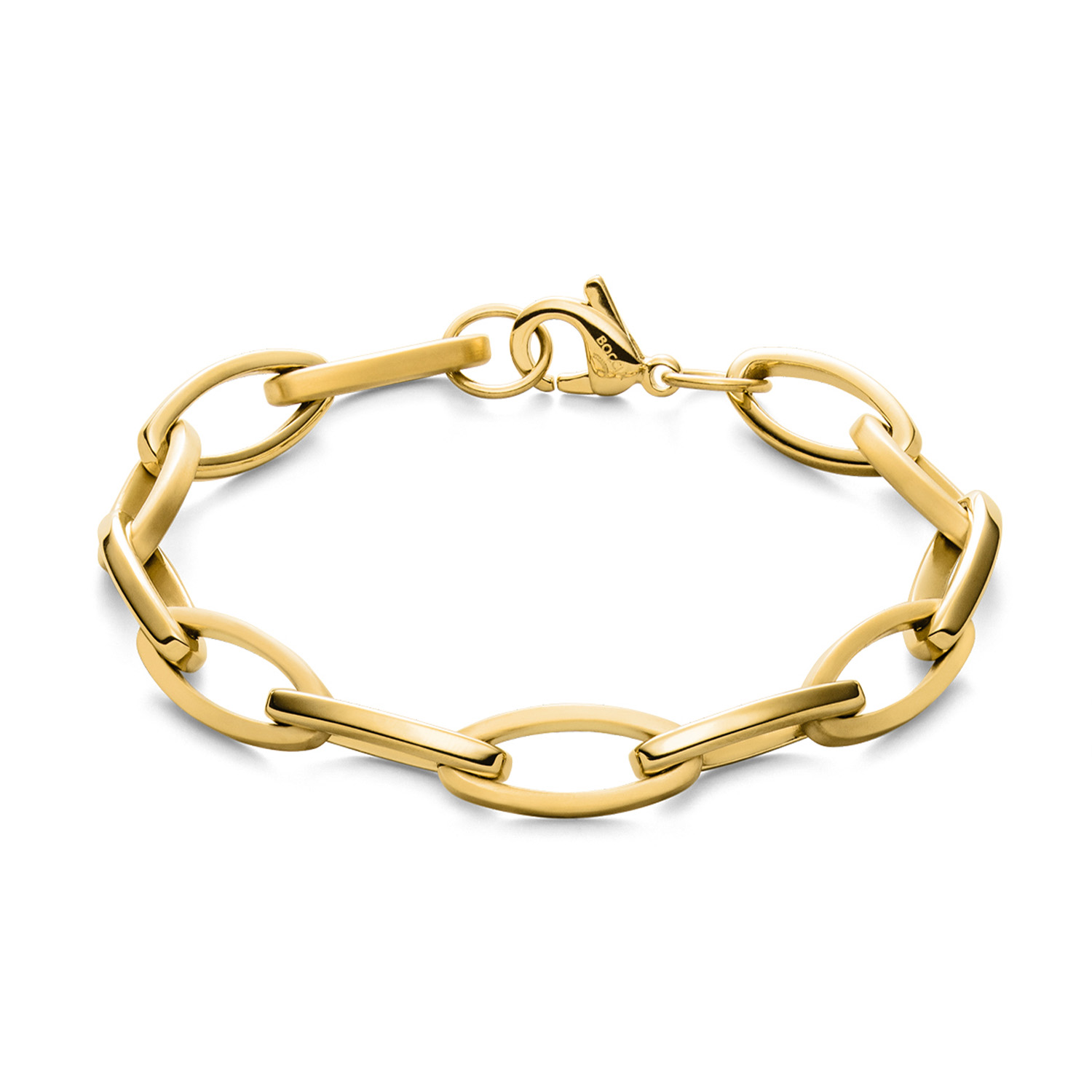 Boccia Titanium 03071-02 Armband GP 19cm
Maak een statement met deze robuuste titanium armband, ontworpen met opvallend grove mat/ glanzende schakels voor een krachtige, moderne look. De strakke industri&euml;le styling straalt zelfvertrouwen uit en geeft elke outfit direct meer karakter. De titanium armband heeft een lengte van 19cm en sluit met een karabijnslot. Combineer deze armband met de bijpassende sieraden voor een complete look.

HET MERK
Boccia Titanium is het titanium merk van Nederland, dat zijn oorsprong in Duitsland vindt en is opgericht in het jaar 1992. Ontwikkeld door internationale ontwerpers. Alle titanium componenten van de BOCCIA TITANIUM collectie zijn gemaakt van 99,7% puur titanium; het bijzondere materiaal. Het is licht in gewicht, neemt de temperatuur van de huid aan en is zeer huidvriendelijk. Bovendien is het corrosie- en temperatuurbestendig.

SPECIFICATIES
- Armband 
- Puur titanium
- Goudkleurig
- 19cm