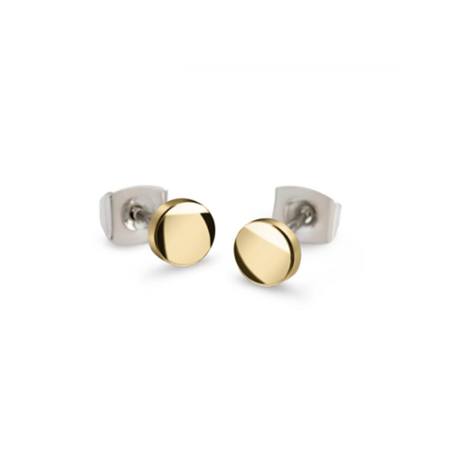 Boccia titanium vergulde oorstekers