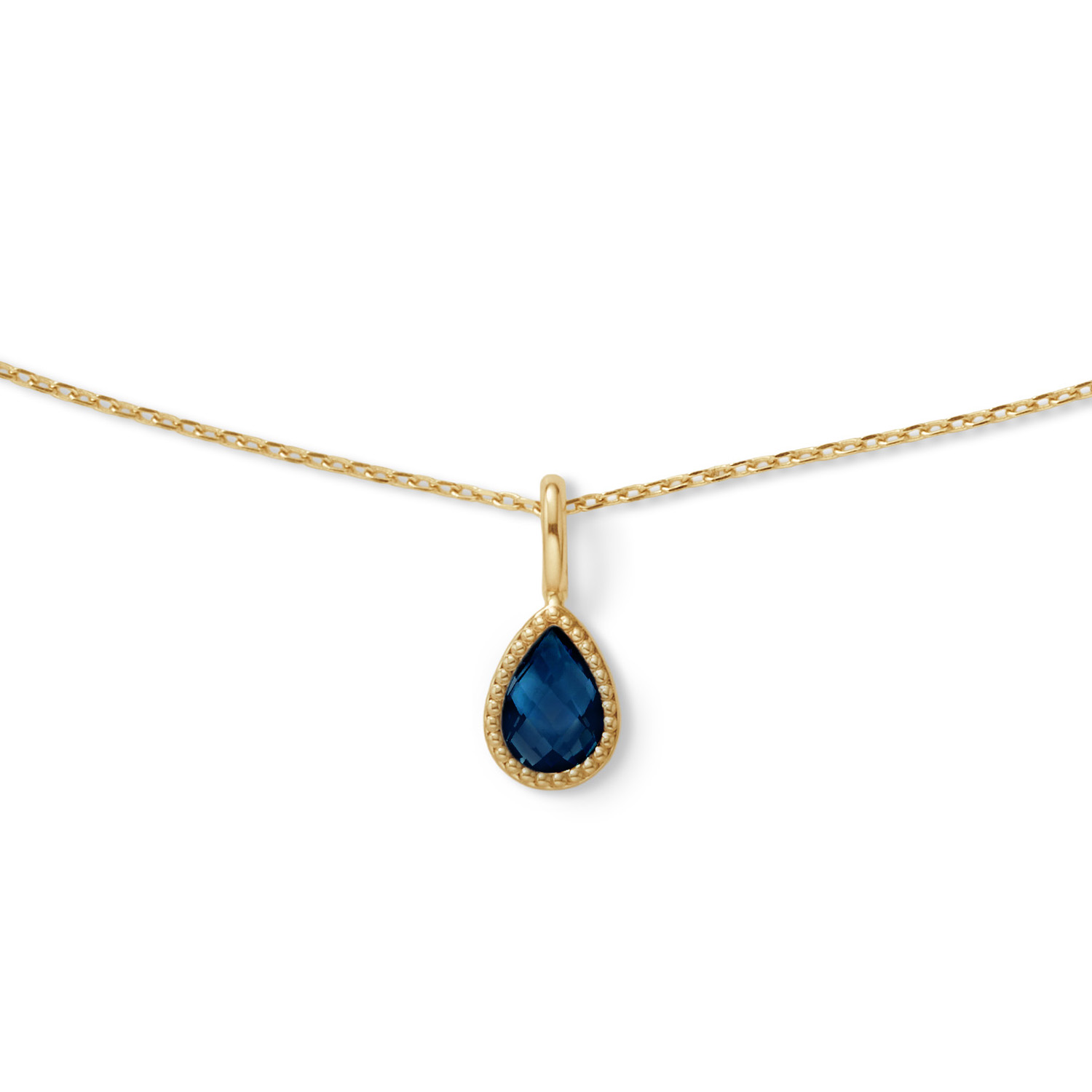 Jackie 14k Amstel London Blue Topaas Necklace