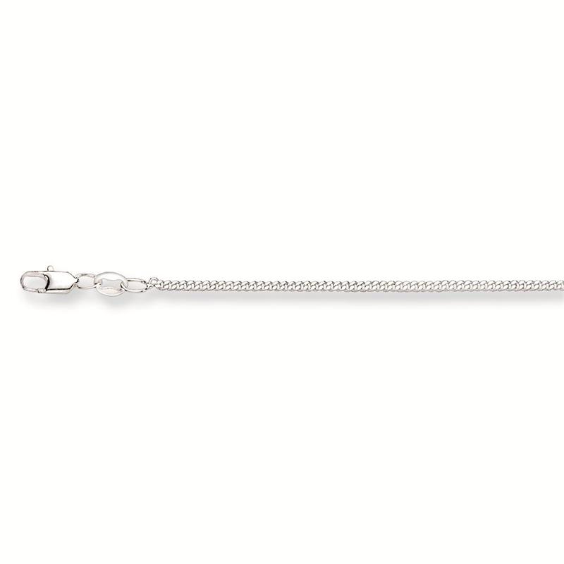 Zilveren lengteartikel met gourmette schakel. De schakelbreedte is 1.7mm.
