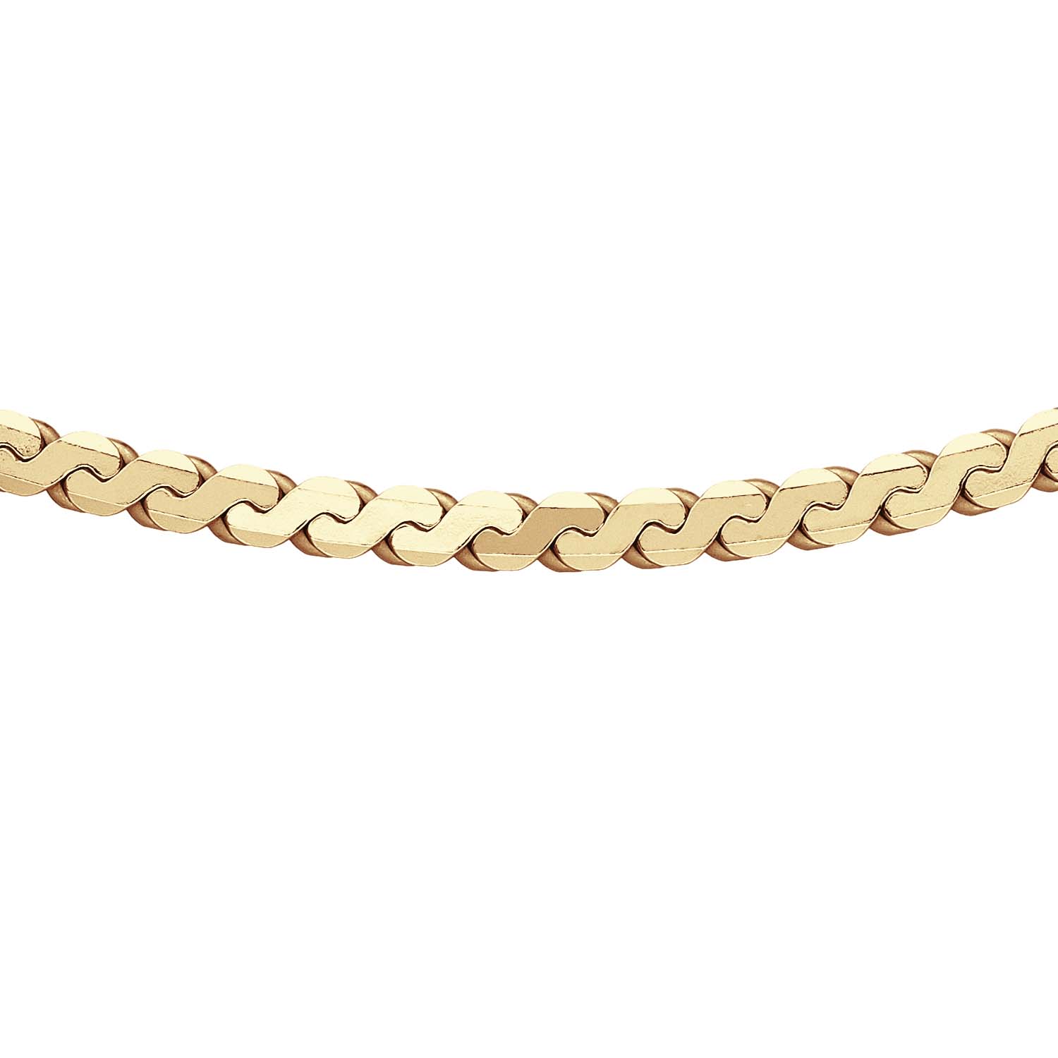 Verguld collier van 45 cm.