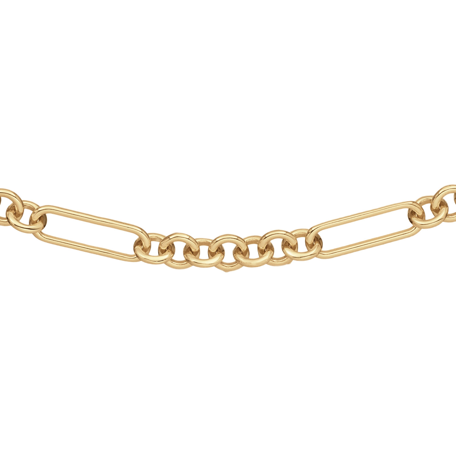 Zilver Verguld Jasseron Schakel Collier 45 cm 