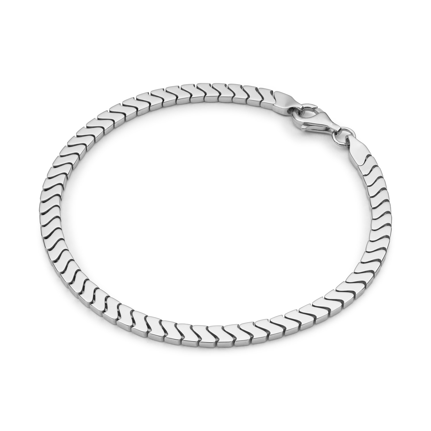 Gerodineerd zilveren armband 