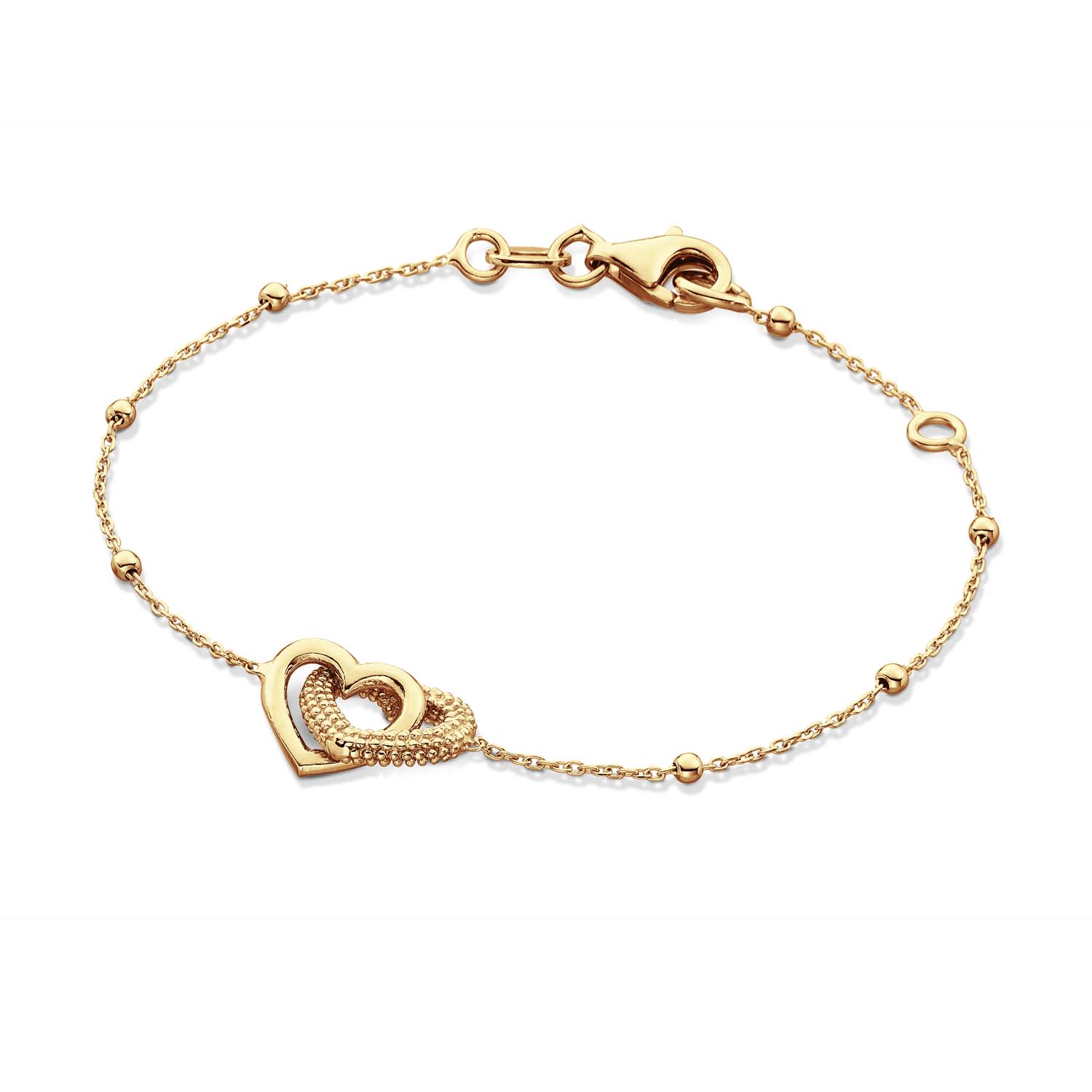 Glow zilveren tienerarmband Harten 104869317