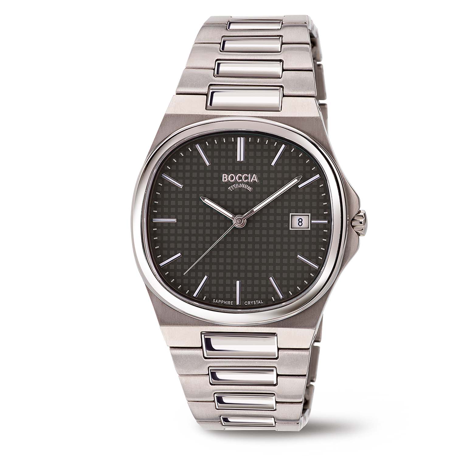 Boccia Titanium 3657-04
Zakelijk, sportief of chique? Dit herenhorloge van Boccia Titanium maakt elke outfit af! De 3657-04 heeft een kastdiameter van 37mm met saffierglas. Daarnaast beschikt dit horloge over een comfortabele titanium horlogeband. Een stijlvol accessoire voor de moderne man.

HET MERK
Boccia Titanium is het titanium merk van Nederland, dat zijn oorsprong in Duitsland vindt en is opgericht in het jaar 1992. Ontwikkeld door internationale ontwerpers. Alle titanium componenten van de BOCCIA TITANIUM collectie zijn gemaakt van 99,7% puur titanium; het bijzondere materiaal. Het is licht in gewicht, neemt de temperatuur van de huid aan en is zeer huidvriendelijk. Bovendien is het corrosie- en temperatuurbestendig.

SPECIFICATIES
- Krasbestendig saffierglas
- Ovale titanium horlogekast, &Oslash; 37mm
- Titanium horlogeband
- Zwarte wijzerplaat 
- 5 ATM (Regen- & spatwaterdicht)