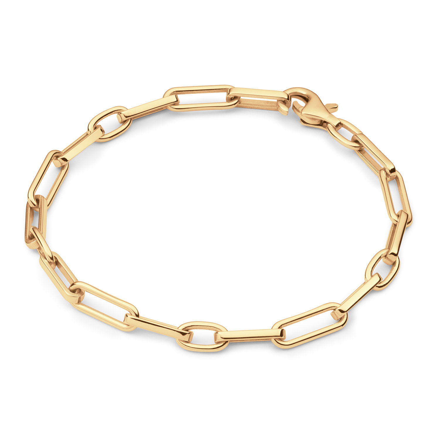Zilver vergulde armband van 19 cm.