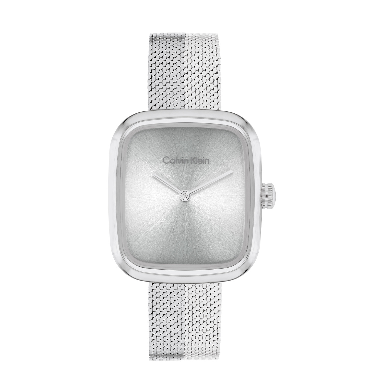 Calvin Klein CK25100098 Dames Adore Horloge 30mm 
Dit Calvin Klein dameshorloge met nr CK25100098 is een klassiek ontwerp. De stijlvolle rechte stalen kast heeft een gladde bezel en een zilverkleurige sunray wijzerplaat met fijne wijzers. Strak aan de kast zit een stalen fijne gevlochten band met een drukluiting. Het elegante dameshorloge heeft een mineraalglas, een doorsnee van 30mm en is 3ATM.

OVER CALVIN KLEIN
Calvin Klein is een wereldwijd lifestylemerk dat gewaagde, vooruitstrevende idealen en een verleidelijke, vaak minimalistische, esthetiek nastreeft. Calvin Klein werd groot in de jaren 70 door haar mode- en merkjeans collecties. In de jaren 80 lanceerde Calvin Klein haar spraakmakende ondergoed dat uitdrukkelijk van logo &rsquo;s voorzien was. Vanwege het grote succes is het merk ook succesvol uitgerold in Accessoires, Parfums, Home, Brillen, Golf, Horloges en Sieraden.
Sinds de oprichting in 1968 door Calvin Klein, heeft het merk haar reputatie opgebouwd als leider in de Amerikaanse mode, dankzij een cleane esthetiek en innovatieve ontwerpen. Calvin Klein wil haar publiek verleiden en inspireren door middel van provocerende beelden en opvallende ontwerpen die prikkelen. 

SPECIFICATIES:
- Mineraalglas
- Stalen kast
- Zilverkleurige wijzerplaat 
- Stalen gevlochten band
- Rechte kastvorm, &Oslash; 30mm
- 3ATM