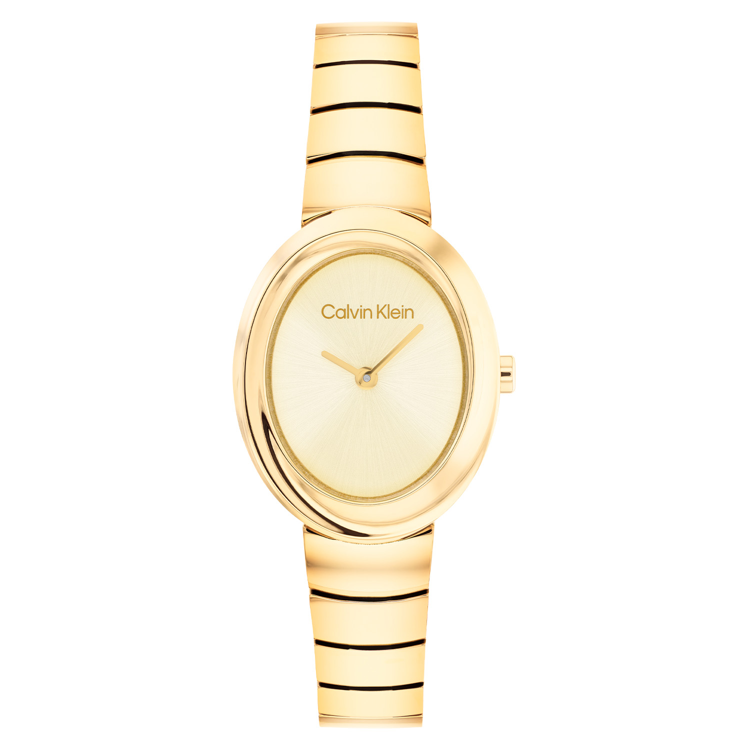 Calvin Klein CK25100147 Dames Horloge 24mm
Dit Calvin Klein dameshorloge met nr CK25100147 heeft een chique uiterlijk. Het stalen goudkleurige horloge heeft een ovale kast met een goudkleurige sunray wijzerplaat met fijne wijzers, dit geeft een stijlvolle look. Het horloge heeft een stalen schakelband, mineraalglas, een doorsnee van 24mm en is 3ATM.

OVER CALVIN KLEIN
Calvin Klein is een wereldwijd lifestylemerk dat gewaagde, vooruitstrevende idealen en een verleidelijke, vaak minimalistische, esthetiek nastreeft. Calvin Klein werd groot in de jaren 70 door haar mode- en merkjeans collecties. In de jaren 80 lanceerde Calvin Klein haar spraakmakende ondergoed dat uitdrukkelijk van logo &rsquo;s voorzien was. Vanwege het grote succes is het merk ook succesvol uitgerold in Accessoires, Parfums, Home, Brillen, Golf, Horloges en Sieraden.
Sinds de oprichting in 1968 door Calvin Klein, heeft het merk haar reputatie opgebouwd als leider in de Amerikaanse mode, dankzij een cleane esthetiek en innovatieve ontwerpen. Calvin Klein wil haar publiek verleiden en inspireren door middel van provocerende beelden en opvallende ontwerpen die prikkelen. 

SPECIFICATIES:
- Mineraalglas
- Stalen kast
- Goudkleurige wijzerplaat 
- Stalen goudkleurige band
- Ovale kastvorm, &Oslash; 24mm
- 3ATM
