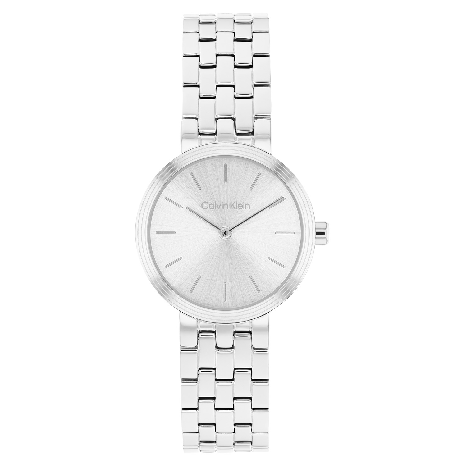 Calvin Klein CK25100186 Dames Horloge 26mm
Dit Calvin Klein dameshorloge met nr CK25100186 heeft een chique uiterlijk. Het stalen horloge heeft een ronde kast met een zilverkleurige sunray wijzerplaat met fijne wijzers, dit geeft een stijlvolle look. Het horloge heeft een stalen schakelband, mineraalglas, een doorsnee van 26mm en is 3ATM.

OVER CALVIN KLEIN
Calvin Klein is een wereldwijd lifestylemerk dat gewaagde, vooruitstrevende idealen en een verleidelijke, vaak minimalistische, esthetiek nastreeft. Calvin Klein werd groot in de jaren 70 door haar mode- en merkjeans collecties. In de jaren 80 lanceerde Calvin Klein haar spraakmakende ondergoed dat uitdrukkelijk van logo &rsquo;s voorzien was. Vanwege het grote succes is het merk ook succesvol uitgerold in Accessoires, Parfums, Home, Brillen, Golf, Horloges en Sieraden.
Sinds de oprichting in 1968 door Calvin Klein, heeft het merk haar reputatie opgebouwd als leider in de Amerikaanse mode, dankzij een cleane esthetiek en innovatieve ontwerpen. Calvin Klein wil haar publiek verleiden en inspireren door middel van provocerende beelden en opvallende ontwerpen die prikkelen. 

SPECIFICATIES:
- Mineraalglas
- Stalen kast
- Zilverkleurige wijzerplaat 
- Stalen band
- Ronde kastvorm, &Oslash; 26mm
- 3ATM