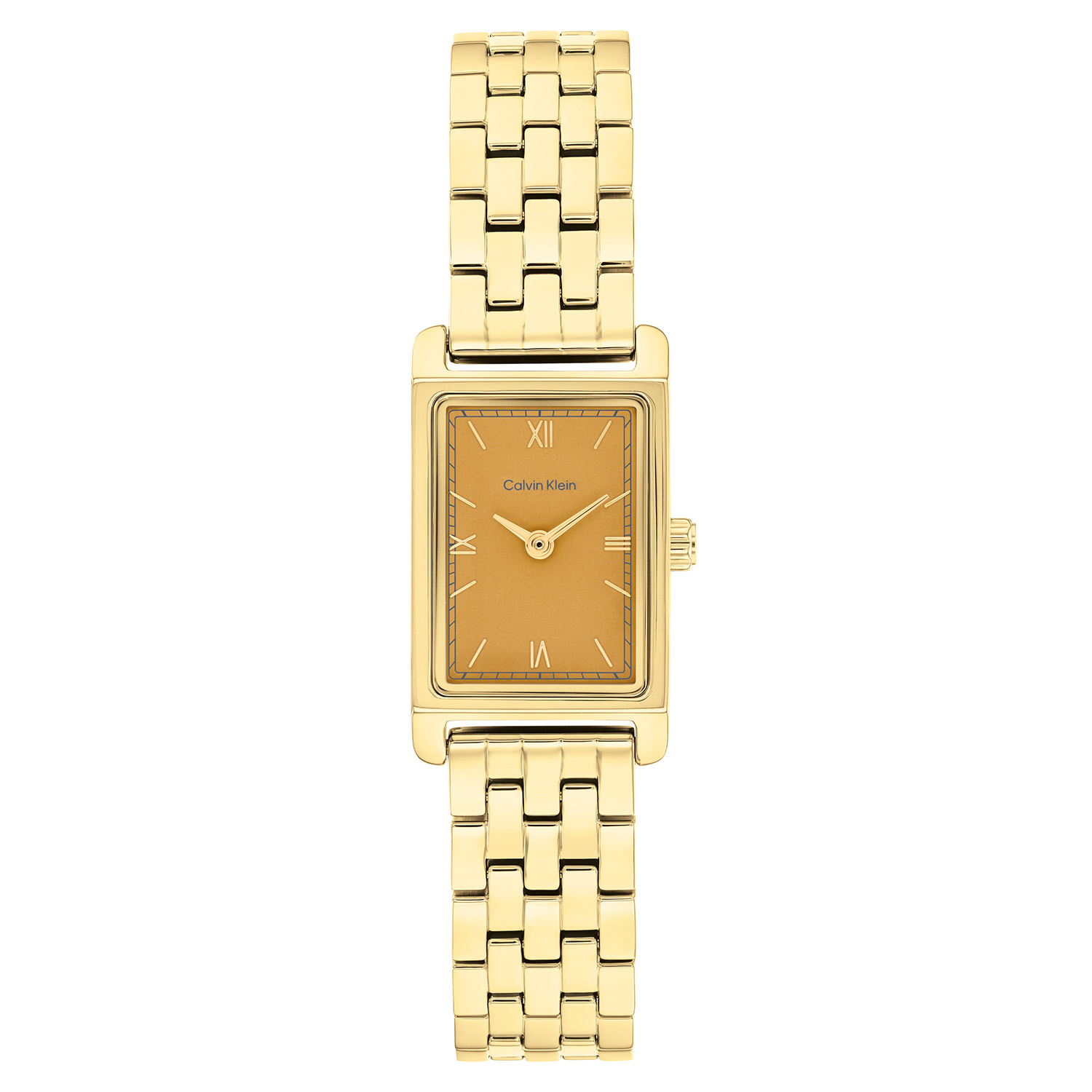 Calvin Klein CK25100198 Dames Horloge 16mm
Dit Calvin Klein dameshorloge met nr CK25100198 heeft een chique uiterlijk. Het stalen goudkleurige horloge heeft een rechthoekige kast met een bruine wijzerplaat. De fijne wijzers en de merknaam geven het een stijlvolle look. Het horloge heeft een goudkleurige schakelband, mineraalglas, een doorsnee van 16mm en is 3ATM.

OVER CALVIN KLEIN
Calvin Klein is een wereldwijd lifestylemerk dat gewaagde, vooruitstrevende idealen en een verleidelijke, vaak minimalistische, esthetiek nastreeft. Calvin Klein werd groot in de jaren 70 door haar mode- en merkjeans collecties. In de jaren 80 lanceerde Calvin Klein haar spraakmakende ondergoed dat uitdrukkelijk van logo &rsquo;s voorzien was. Vanwege het grote succes is het merk ook succesvol uitgerold in Accessoires, Parfums, Home, Brillen, Golf, Horloges en Sieraden.
Sinds de oprichting in 1968 door Calvin Klein, heeft het merk haar reputatie opgebouwd als leider in de Amerikaanse mode, dankzij een cleane esthetiek en innovatieve ontwerpen. Calvin Klein wil haar publiek verleiden en inspireren door middel van provocerende beelden en opvallende ontwerpen die prikkelen. 

SPECIFICATIES:
- Mineraalglas
- Stalen kast
- Bruine wijzerplaat 
- Stalen band
- Rechte kastvorm, &Oslash; 16mm
- 3ATM