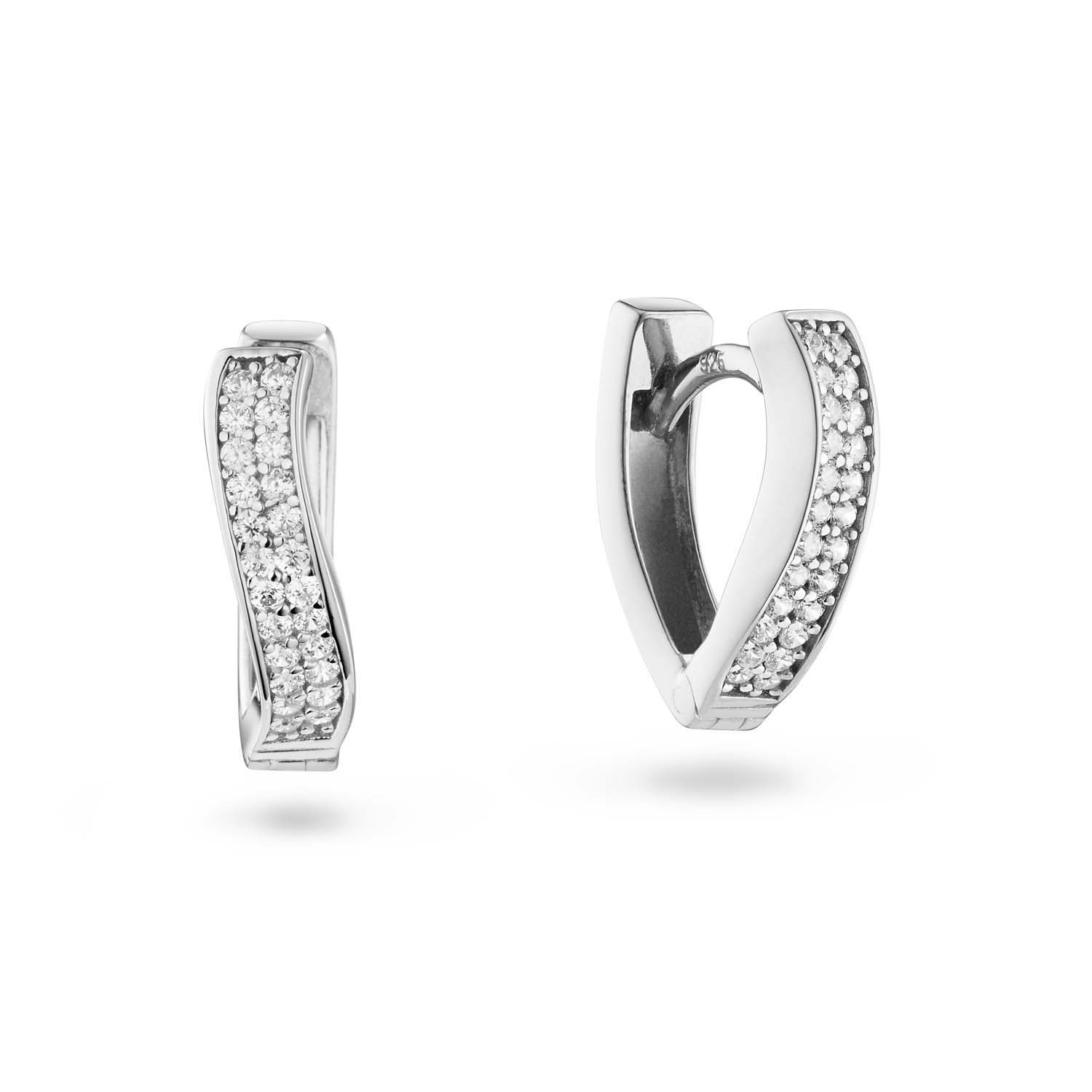 Dit zijn damesoorsieraden van het merk GLOW uit de serie Premium Hoops Silver
