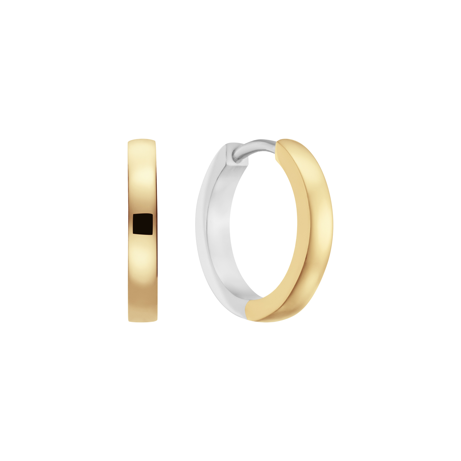 Dit zijn damesoorsieraden van het merk GLOW uit de serie Premium Hoops Silver