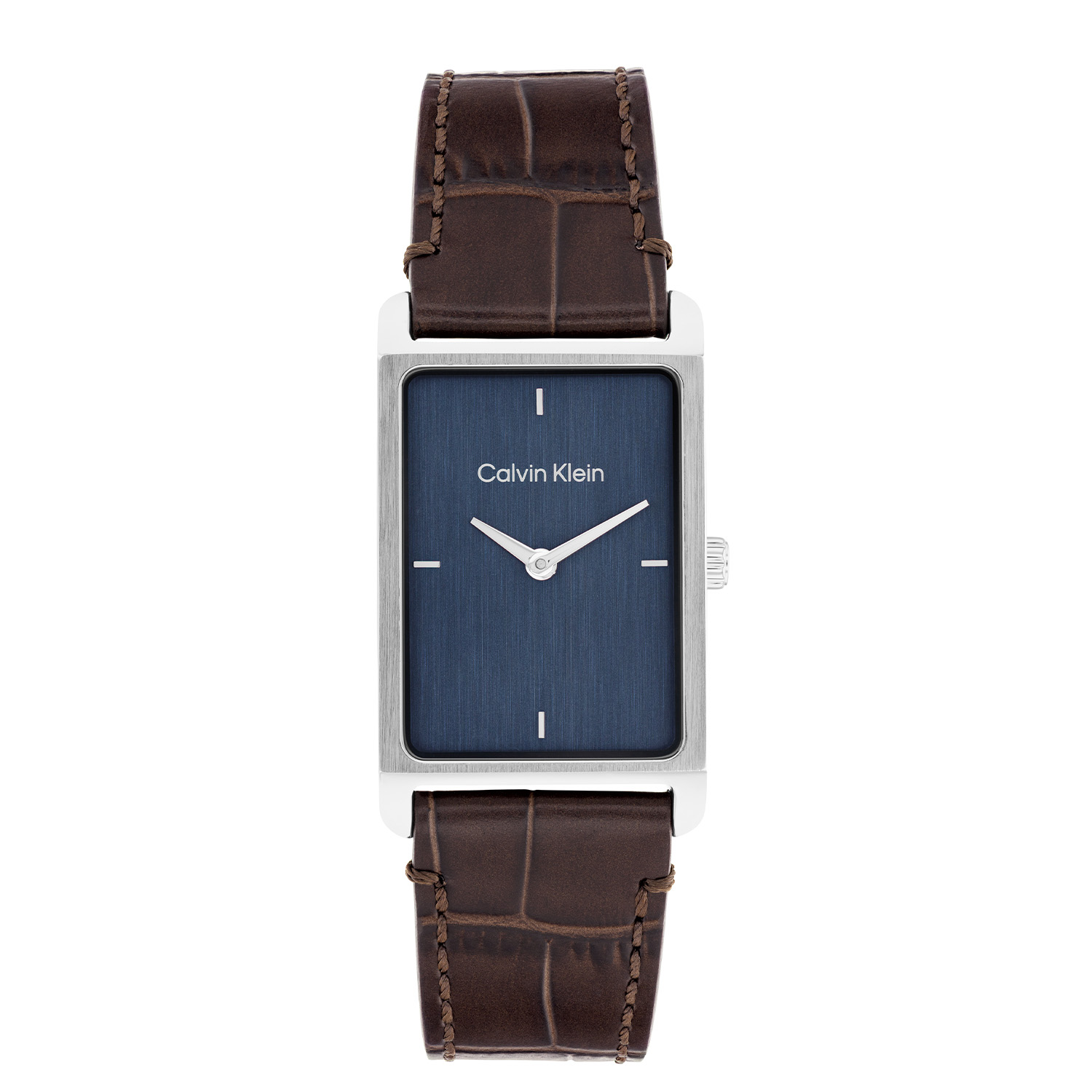 Calvin Klein CK25200529 Heren Horloge 24mm
Dit Calvin Klein herenhorloge met nr CK25200529 heeft een strak uiterlijk. Het stalen horloge heeft een rechthoekige kast met een gladde bezel en een geborstelde blauwe wijzerplaat met fijne wijzers en uurstrepen. Aan de kast zit een bruine lerenband met een gespsluiting. Het herenhorloge heeft een mineraalglas, een doorsnee van 24mm en is 3ATM.

OVER CALVIN KLEIN
Calvin Klein is een wereldwijd lifestylemerk dat gewaagde, vooruitstrevende idealen en een verleidelijke, vaak minimalistische, esthetiek nastreeft. Calvin Klein werd groot in de jaren 70 door haar mode- en merkjeans collecties. In de jaren 80 lanceerde Calvin Klein haar spraakmakende ondergoed dat uitdrukkelijk van logo &rsquo;s voorzien was. Vanwege het grote succes is het merk ook succesvol uitgerold in Accessoires, Parfums, Home, Brillen, Golf, Horloges en Sieraden.
Sinds de oprichting in 1968 door Calvin Klein, heeft het merk haar reputatie opgebouwd als leider in de Amerikaanse mode, dankzij een cleane esthetiek en innovatieve ontwerpen. Calvin Klein wil haar publiek verleiden en inspireren door middel van provocerende beelden en opvallende ontwerpen die prikkelen. 

SPECIFICATIES:
- Mineraalglas
- Stalen kast
- Blauwe wijzerplaat 
- Bruine lerenband
- Ronde kastvorm, &Oslash; 24mm
- 3ATM