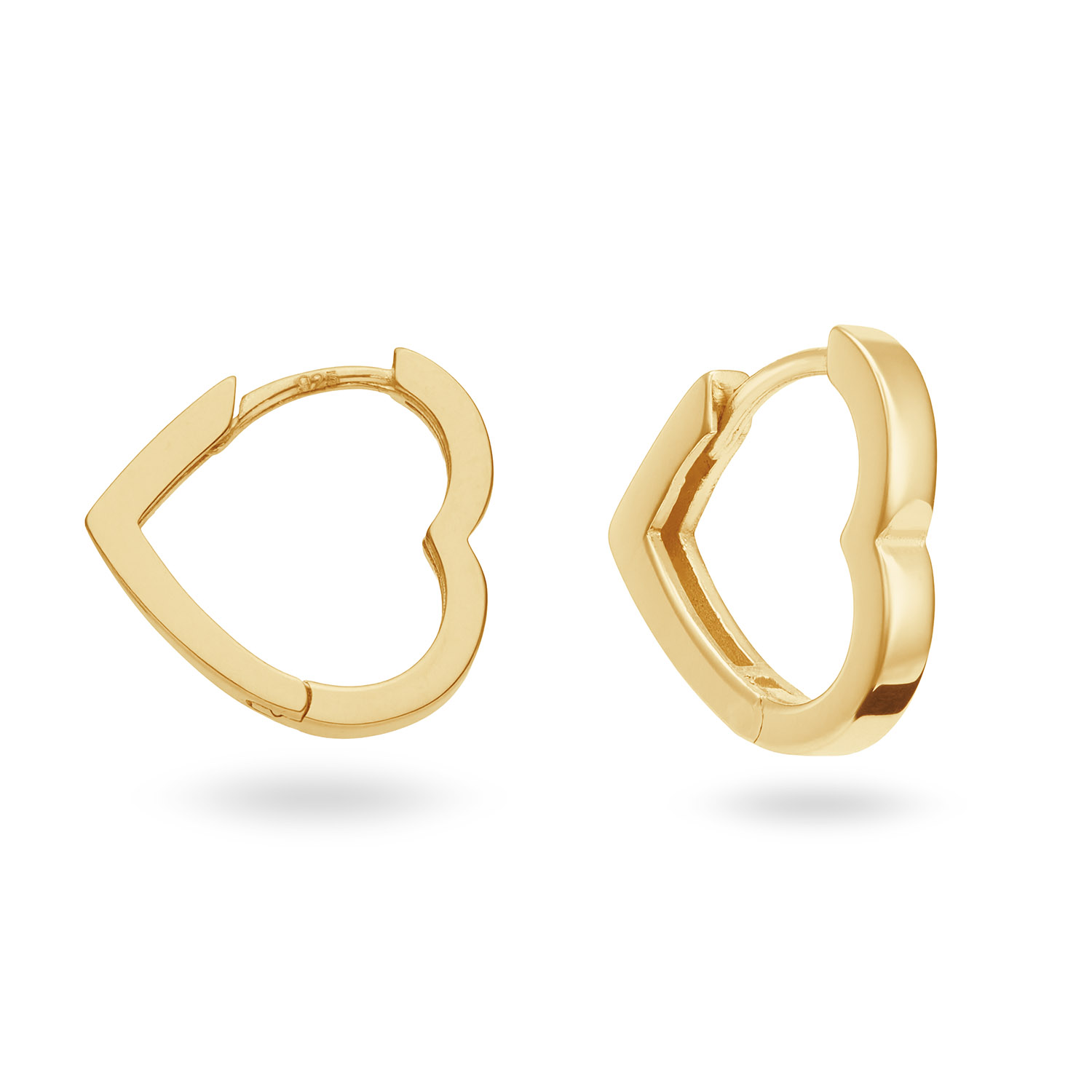 Klapoorringen - Premium Hoops Silver - Hart