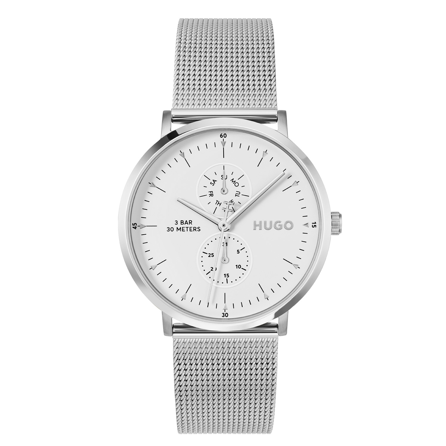 
Dit Hugo horloge HU1530456 straalt moderne klasse en minimalisme uit. De slanke kast zorgt voor een elegante en tijdloze uitstraling, perfect passend bij zowel formele als casual outfits. Het strakke ontwerp maakt dit horloge tot een veelzijdig accessoire voor elke gelegenheid. De stijlvolle milanese horlogeband van fijn gevlochten staal geeft het horloge een luxe en comfortabele pasvorm. Het herenhorloge heeft een witte wijzerplaat met dag en datum, een mineraalglas, een doorsnee van 40mm en is 3ATM.



