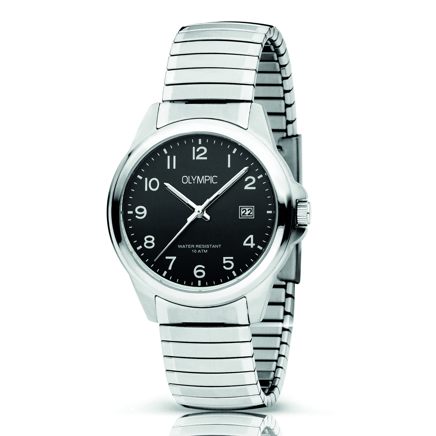 Olympic OL26HSS309 Charlie Horloge - Staal - Staal - Zwart
Dit unieke Olympic horloge met artikelnummer: OL26HSS309 is een klassiek horloge. De ronde stalen kast heeft een gladde bezel en een zwarte wijzerplaat met een datum aanduiding. Aan de kast zit een zilverkleurige stalen rekband band. Het horloge heeft een mineraalglas een doorsnee van 38mm en is 10ATM. 

Waterdichtheid 10ATM
Dit horloge is bestand tegen water bij het zwemmen en douchen. Dit horloge is niet bestand tegen (grote) waterdruk dus je kunt er niet mee duiken.
Waterdichtheid  5ATM
Dit horloge is regen en spatwaterdicht. Niet geschikt om mee te zwemmen en douchen.
Waterdichtheid 3ATM
Dit horloge is spatwaterdicht. Niet geschikt om mee te zwemmen en douchen.

Het merk:
Een mooi horloge hoeft niet duur te zijn! Het Nederlandse horlogemerk Olympic levert stoere chronografen, slimline series, digitale uurwerken en elegante dameshorloges. De prijs-kwaliteitverhouding staat bij Olympic hoog in het vaandel met prijzen die uiteenlopen van &euro; 34,95 tot en met &euro; 159,00.

100% Nederlands ontwerp, waterdicht en standaard 3 jaar fabrieksgarantie.

Specificaties:
- Ronde kast 38mm
- Stalen horlogekast
- Zwarte wijzerplaat
- Stalen band
- 10ATM 
- Standaard 3 jaar fabrieksgarantie
- Mineraalglas