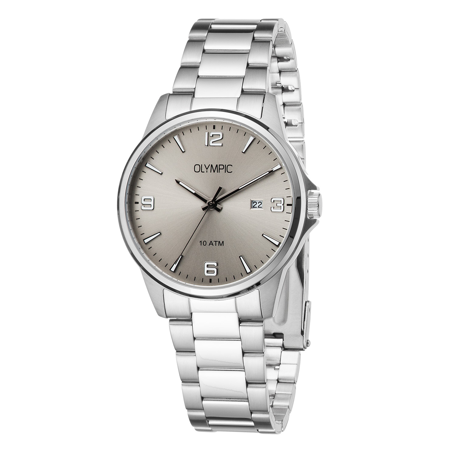Olympic OL26HSS319 GLENN Horloge - Staal - Staal - Grijs - 40mm
Dit unieke Olympic horloge met artikelnummer: OL26HSS319 is een klassiek horloge. De ronde stalen kast heeft een gladde bezel en een zilver grijze wijzerplaat met een datum aanduiding. Aan de kast zit een stalen schakelband met een vouwsluiting. Het horloge heeft een mineraalglas een doorsnee van 40mm en is 10ATM. 

Waterdichtheid 10ATM
Dit horloge is bestand tegen water bij het zwemmen en douchen. Dit horloge is niet bestand tegen (grote) waterdruk dus je kunt er niet mee duiken.
Waterdichtheid  5ATM
Dit horloge is regen en spatwaterdicht. Niet geschikt om mee te zwemmen en douchen.
Waterdichtheid 3ATM
Dit horloge is spatwaterdicht. Niet geschikt om mee te zwemmen en douchen.

Het merk:
Het Nederlandse horlogemerk Olympic levert stoere chronografen, slimline series, digitale uurwerken en elegante dameshorloges. De prijs-kwaliteitverhouding staat bij Olympic hoog in het vaandel met prijzen die uiteenlopen van &euro; 34,95 tot en met &euro; 159,00.

100% Nederlands ontwerp, waterdicht en standaard 3 jaar fabrieksgarantie.

Specificaties:
- Ronde kast 40mm
- Stalen horlogekast
- Grijze wijzerplaat
- Stalen schakelband
- 10ATM 
- Standaard 3 jaar fabrieksgarantie
- Mineraalglas