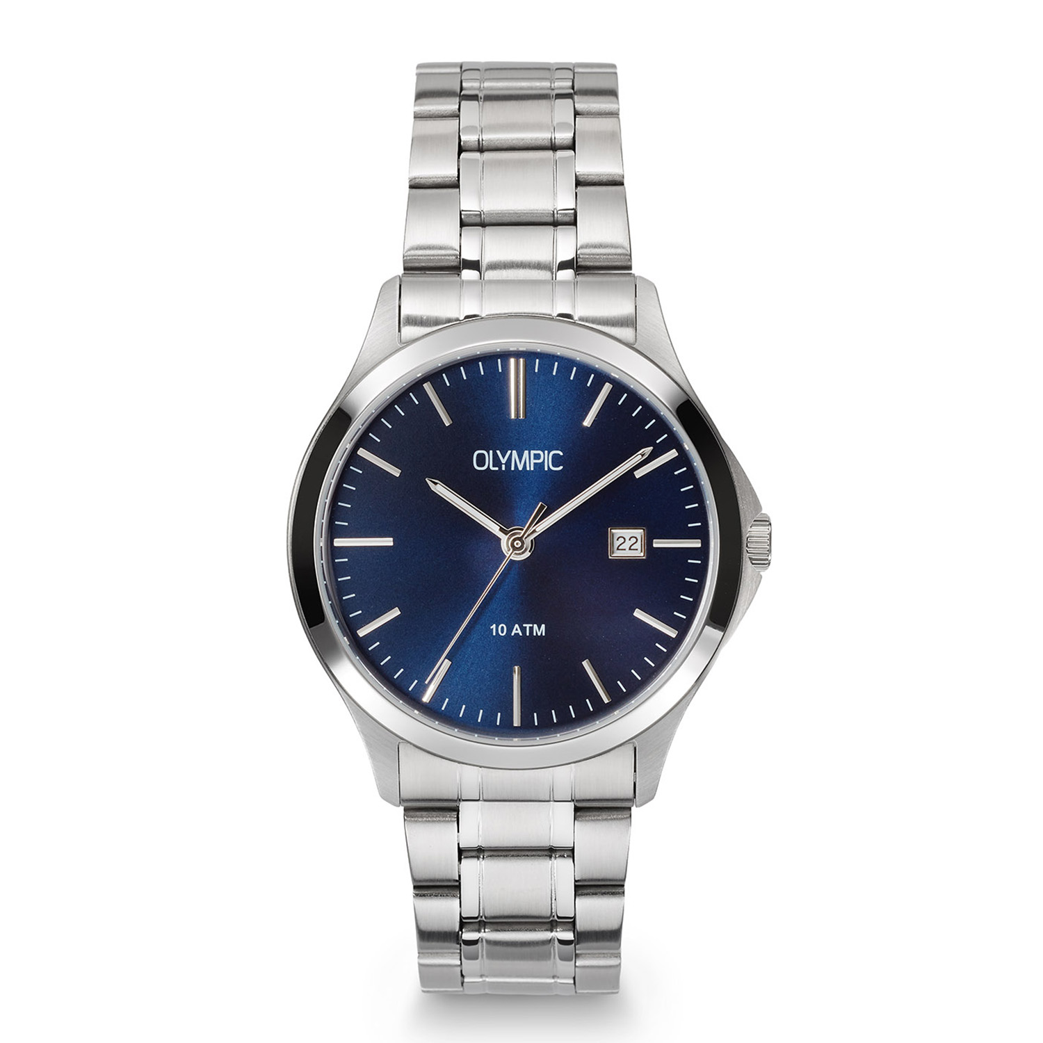 Olympic OL26HSS325 Milan Horloge Heren Staal 39mm 
Dit unieke Olympic model met artikelnummer: OL26HSS325 is een sportief herenhorloge. Het horloge heeft een stalen kast met een gladde bezel en een blauwe wijzerplaat met een datum. Aan de kast zit een stalen schakelband met een vouwsluiting. Het horloge heeft een mineraalglas, een doorsnee van 39mm en is 10ATM.

Het merk:
Een mooi horloge hoeft niet duur te zijn! Het Nederlandse horlogemerk Olympic levert stoere chronografen, slimline series, digitale uurwerken en elegante dameshorloges. De prijs-kwaliteitverhouding staat bij Olympic hoog in het vaandel met prijzen die uiteenlopen van &euro; 34,95 tot en met &euro; 169,00.

100% Nederlands ontwerp, waterdicht en standaard 3 jaar fabrieksgarantie.

Specificaties:
- Ronde kast &Oslash; 39mm
- Blauwe wijzerplaat
- Stalen schakelband
- 10ATM 
- Standaard 3 jaar fabrieksgarantie
- Mineraalglas