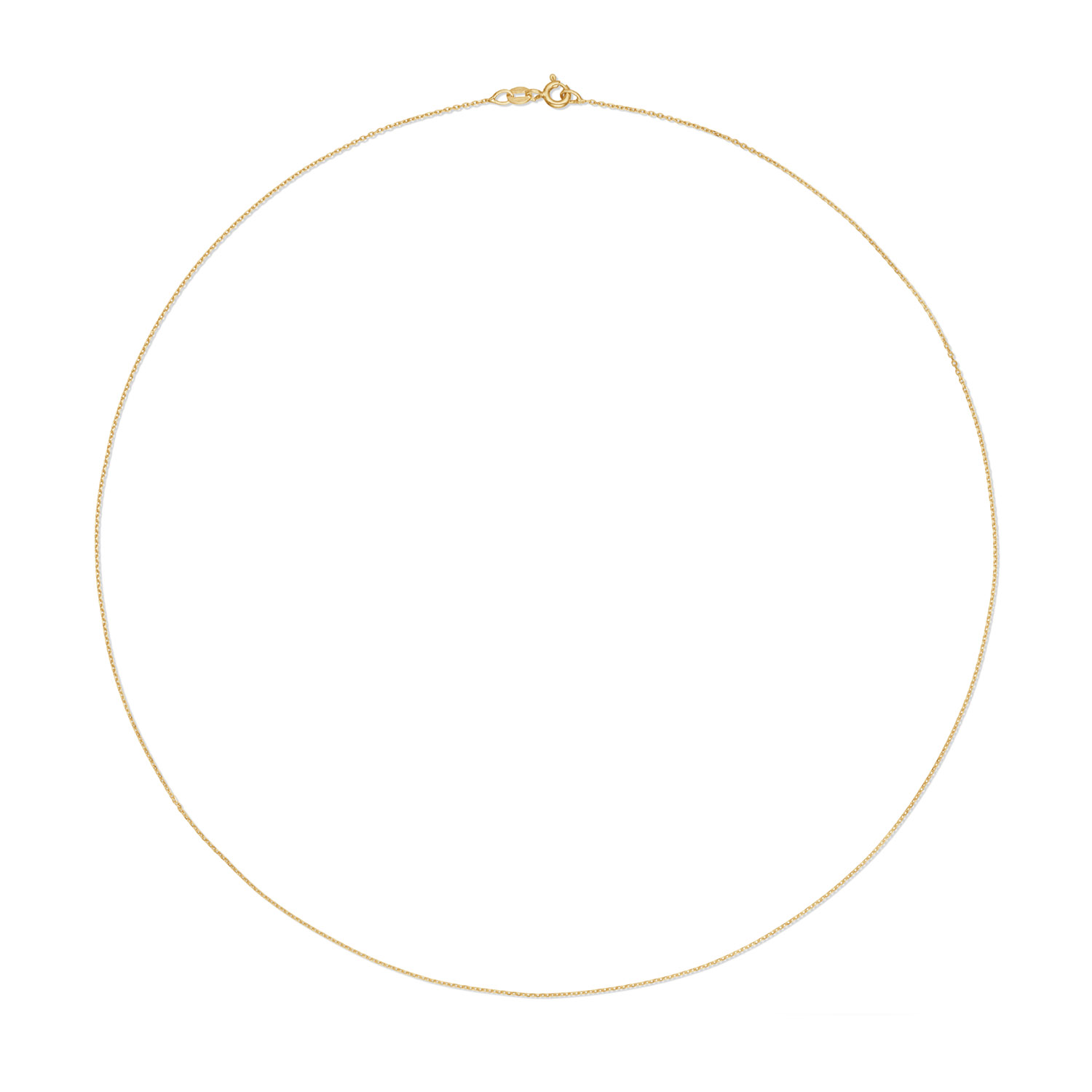 Sierlijk en sterk: deze fijne ankerschakel van 14 karaat goud (585) is 50 cm lang, licht op de huid en groot op stijl.
