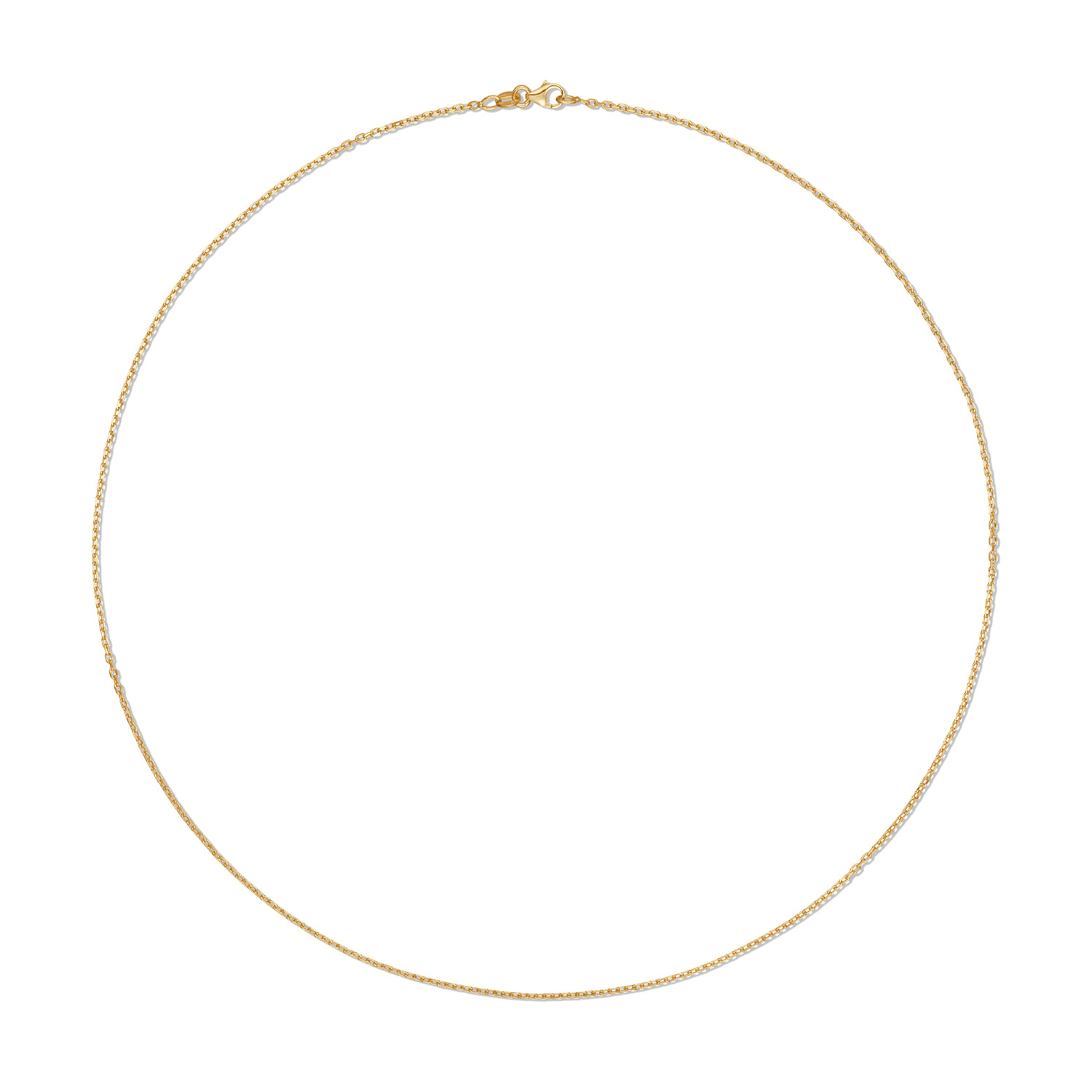 Een gouden collier voor elke dag: klassieke ankerschakel, 14 karaat goud (585) en een lengte van 50 cm.