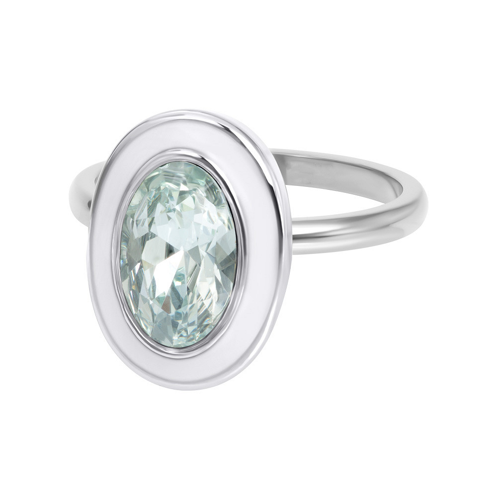 De iXXXi Fame ring Ocaso Azure is een statement single ring gemaakt van stainless steel. De ring heeft het design van een zegelring met daarin opvallende aquakleurige ovale steen.