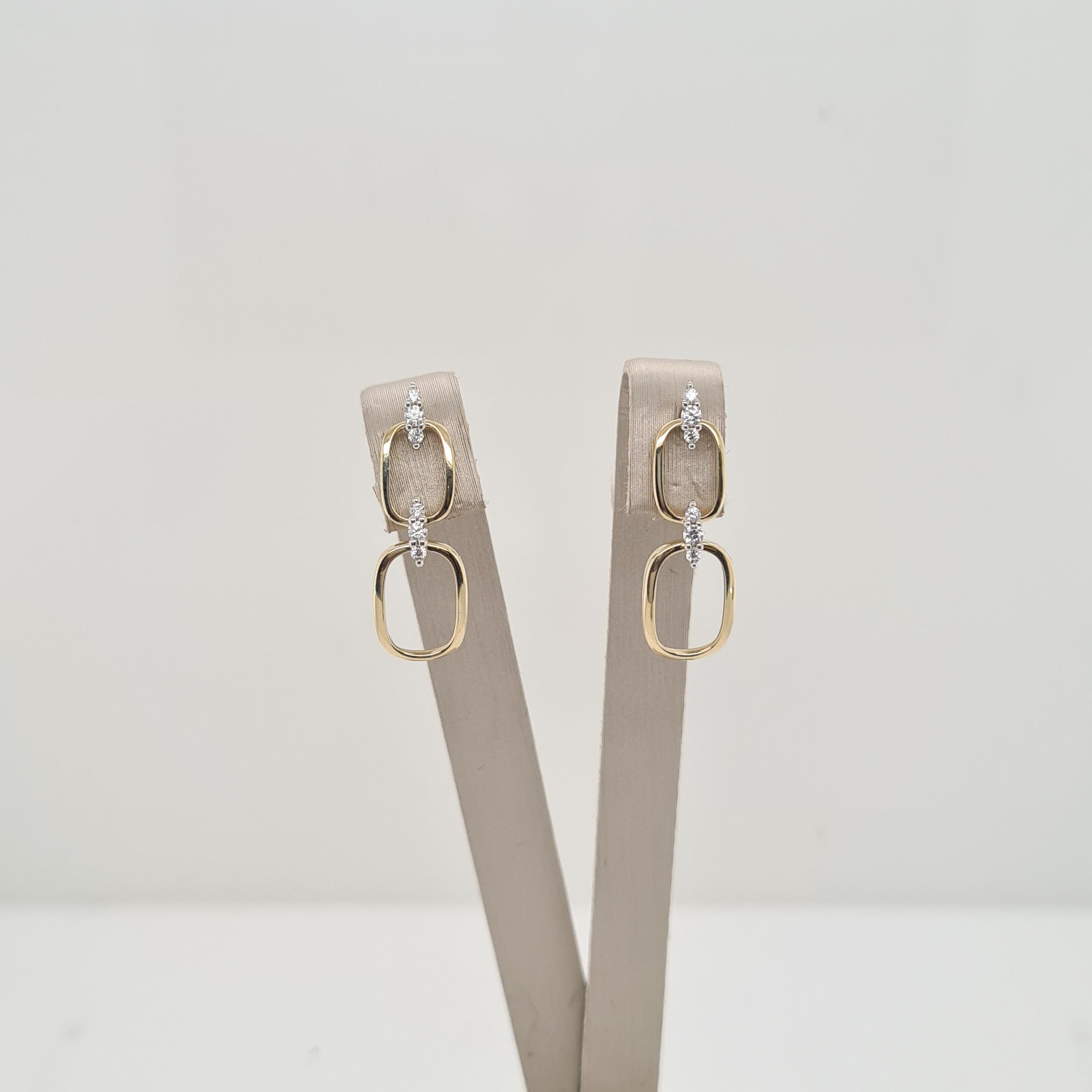 14krt gouden oorsieraden met zirkonia