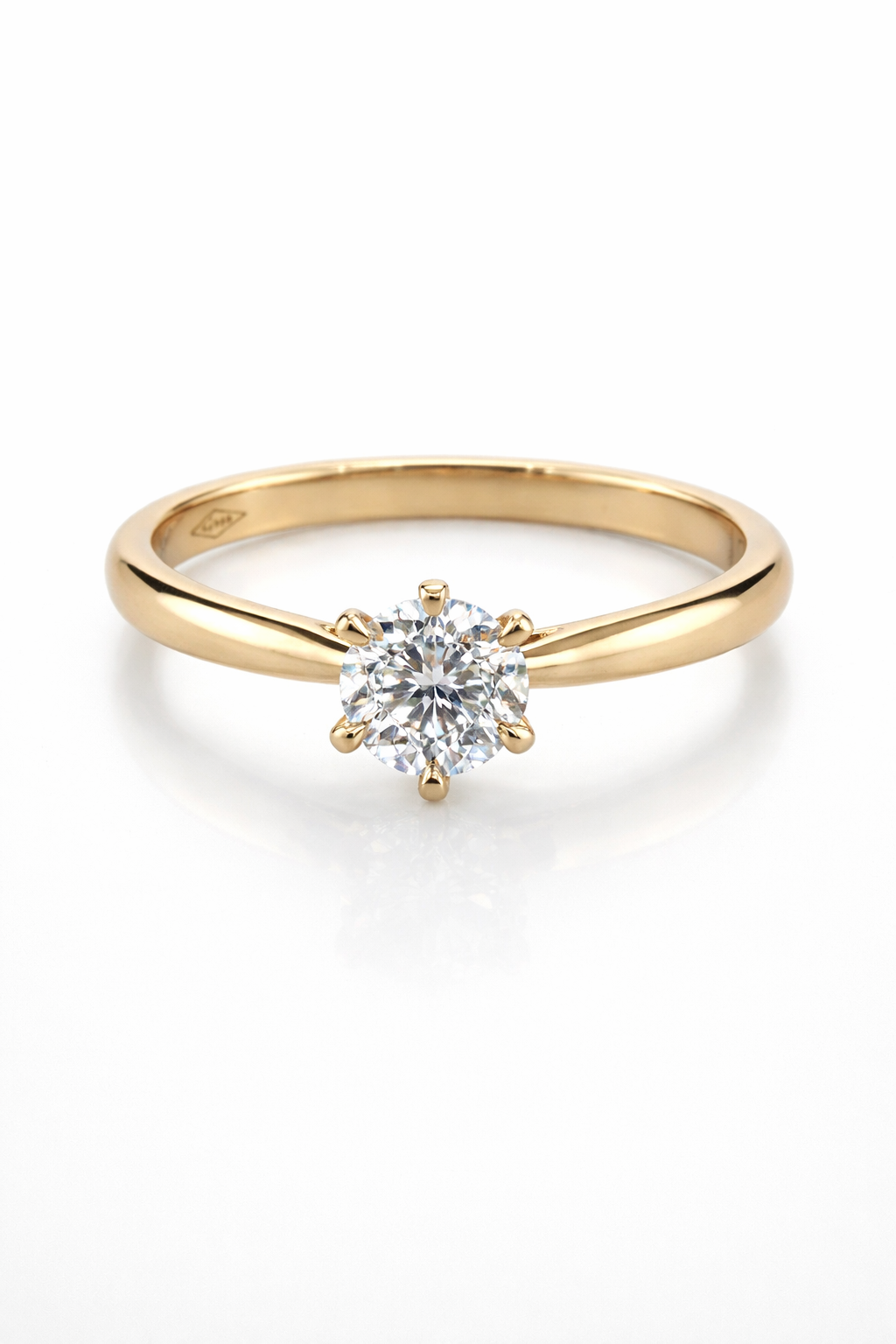 Ring goud 18kt met natuurlijke diamant 0.51ct