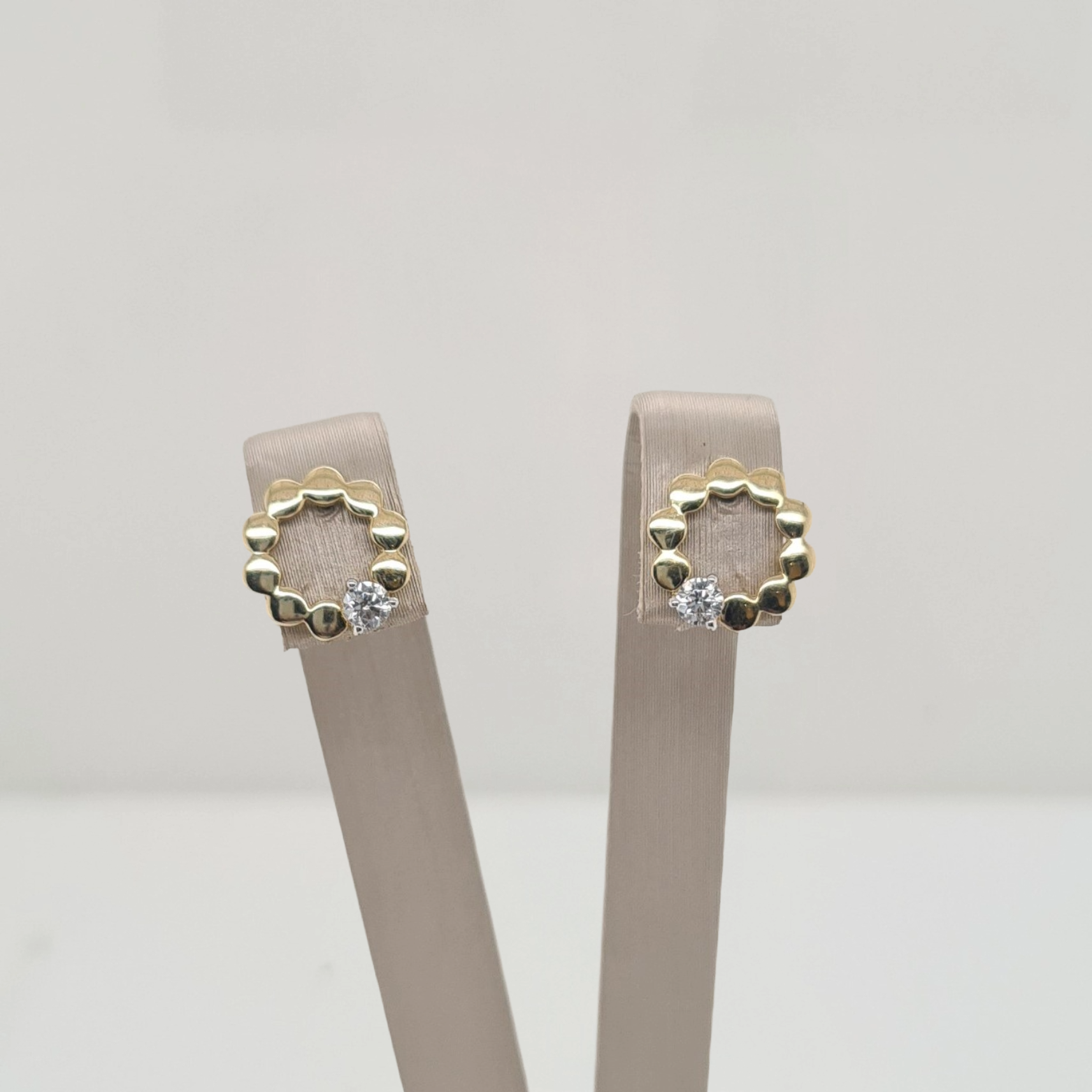 14krt gouden oorsieraden met zirkonia