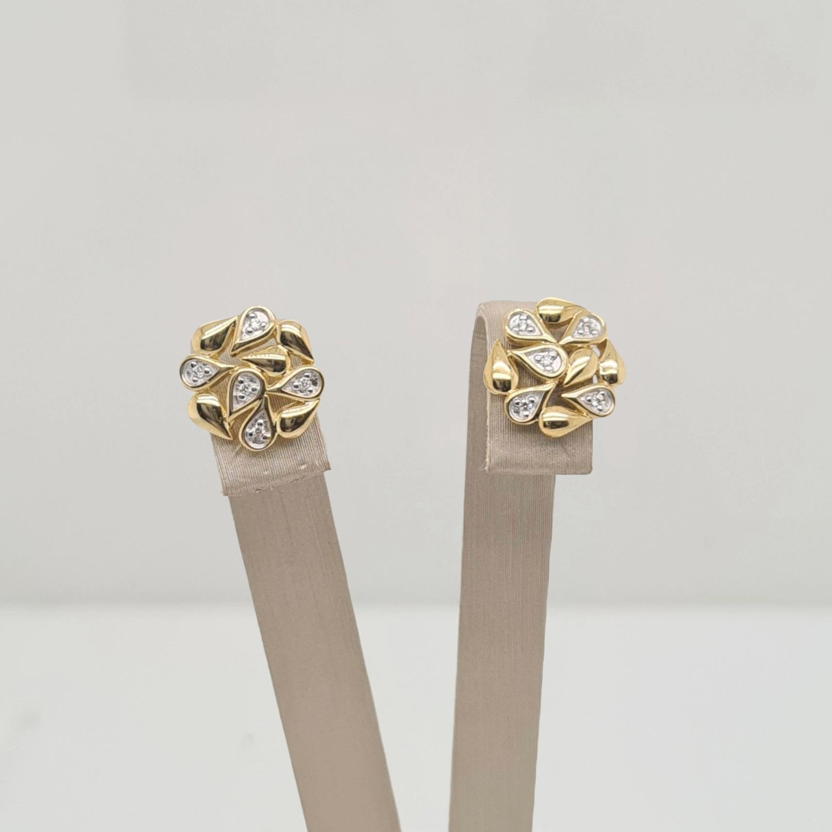 14krt gouden oorsieraden met zirkonia