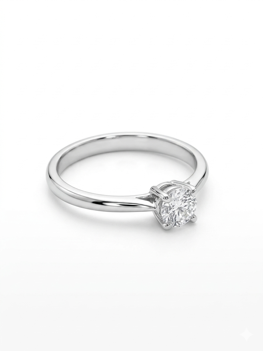 De Luxe Witgouden Ring is een prachtige ring gemaakt van 14-karaats witgoud. Het bevat een briljant geslepen diamant van 0,105 karaat, met zuiverheid SI en kleur H (Wesselton wit). De ring is maat 51 en weegt 1,64 gram. Draag het als een elegant sieraad voor elke speciale gelegenheid om een verfijnde uitstraling te geven.