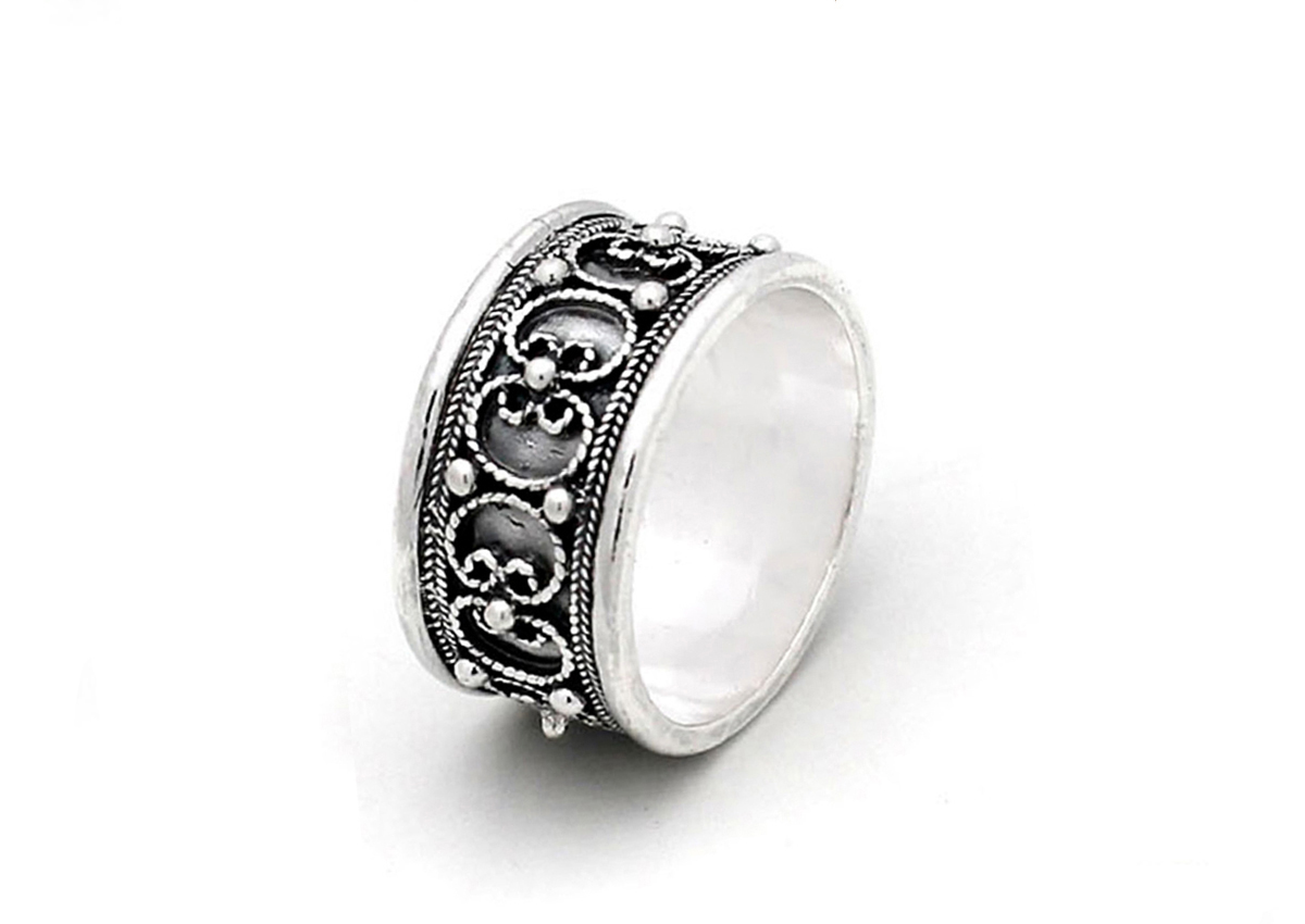 925 Sterling Zilveren Zeeuwse Dopring.