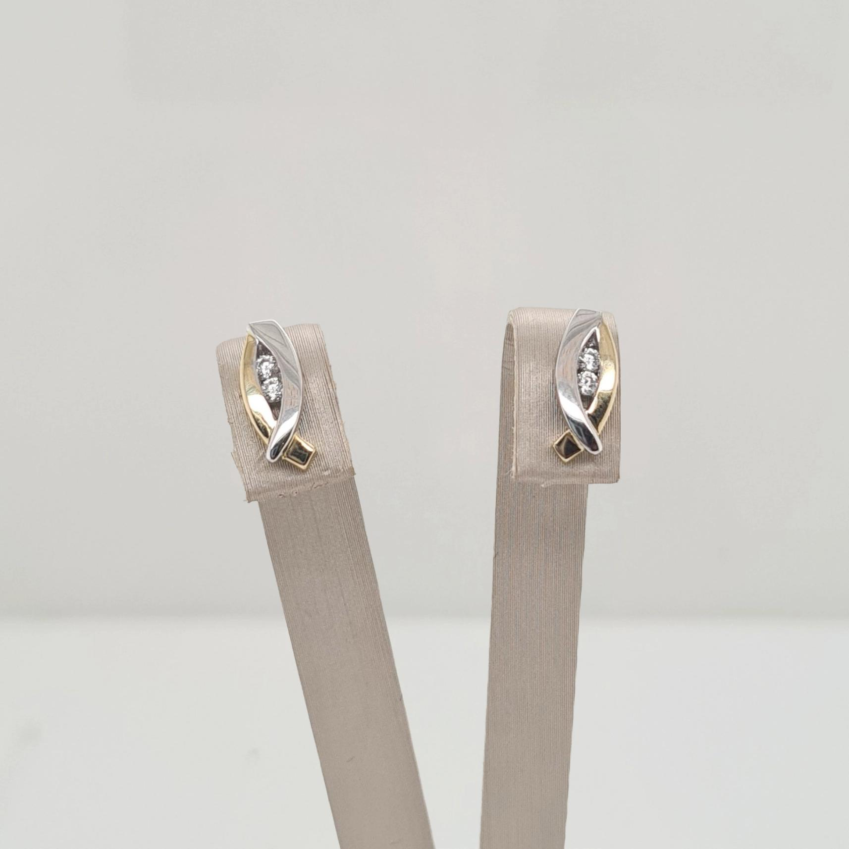 14krt gouden oorsieraden met zirkonia