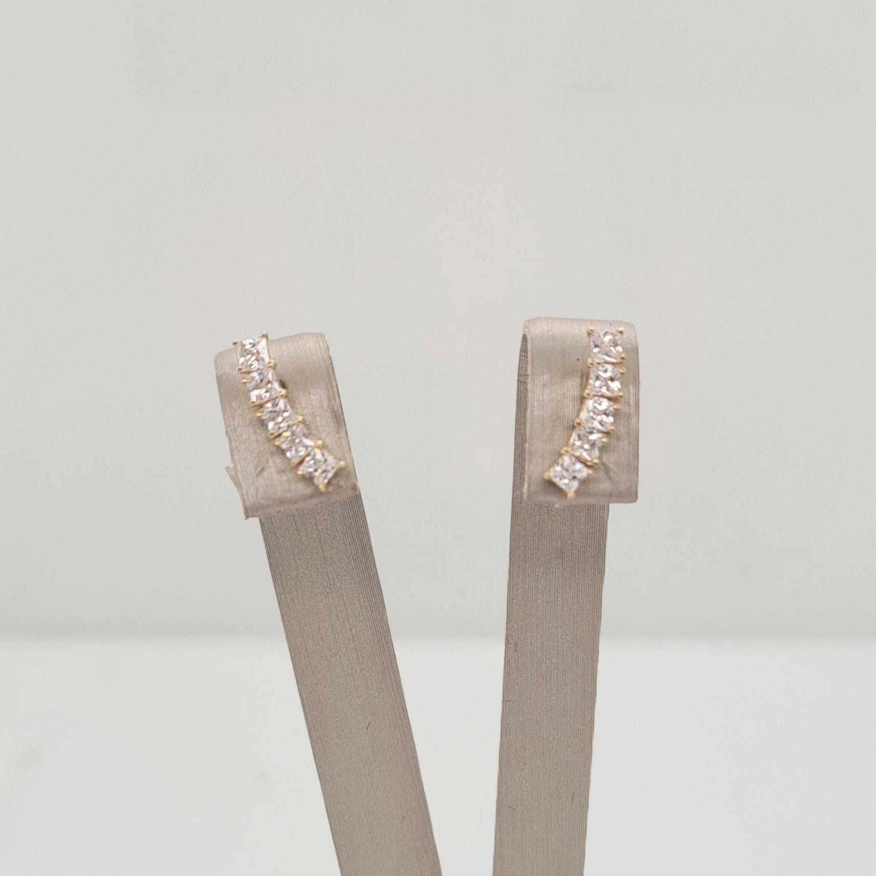 14krt gouden oorsieraden met zirkonia