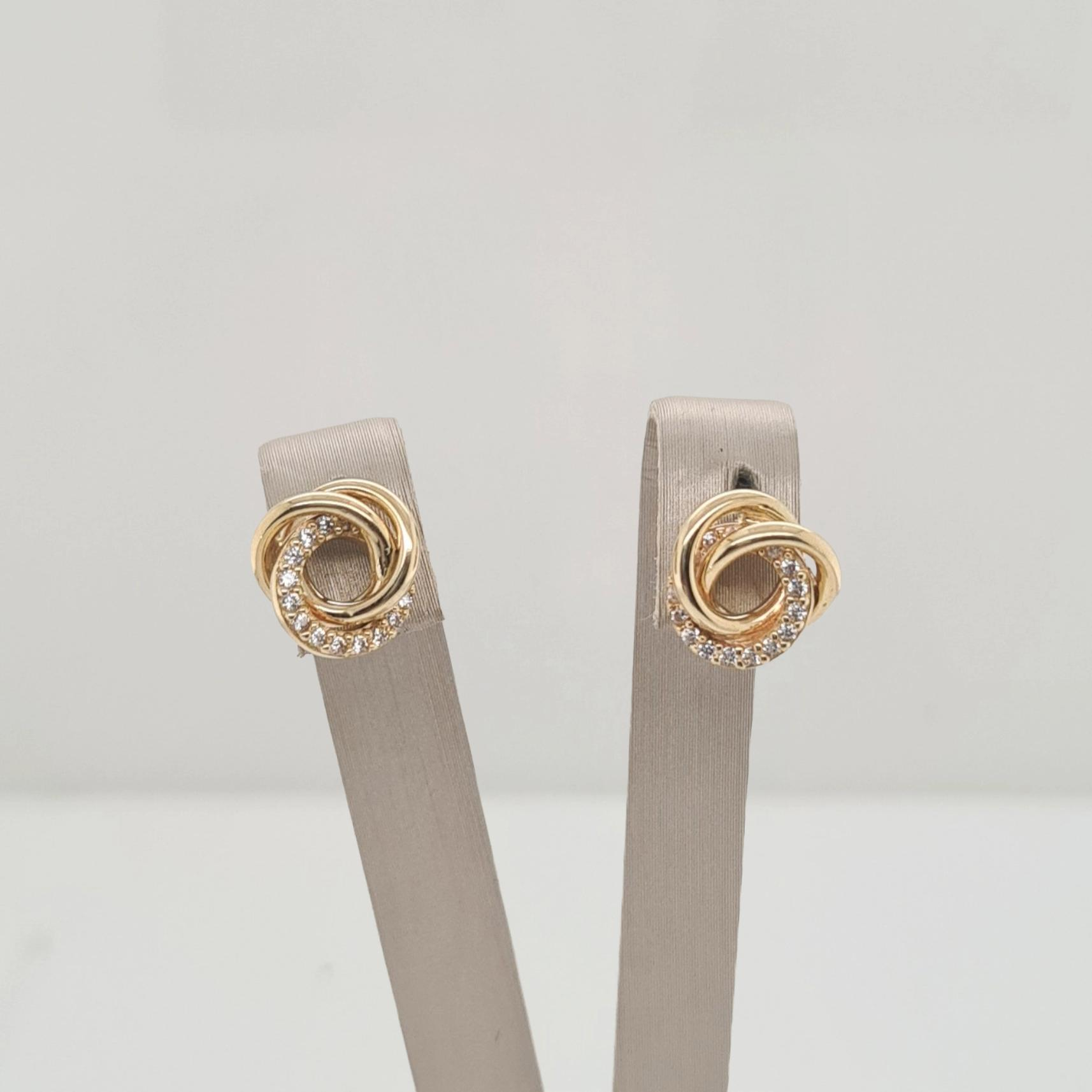 14KRT Gouden oorsieraden Met Zirkonia