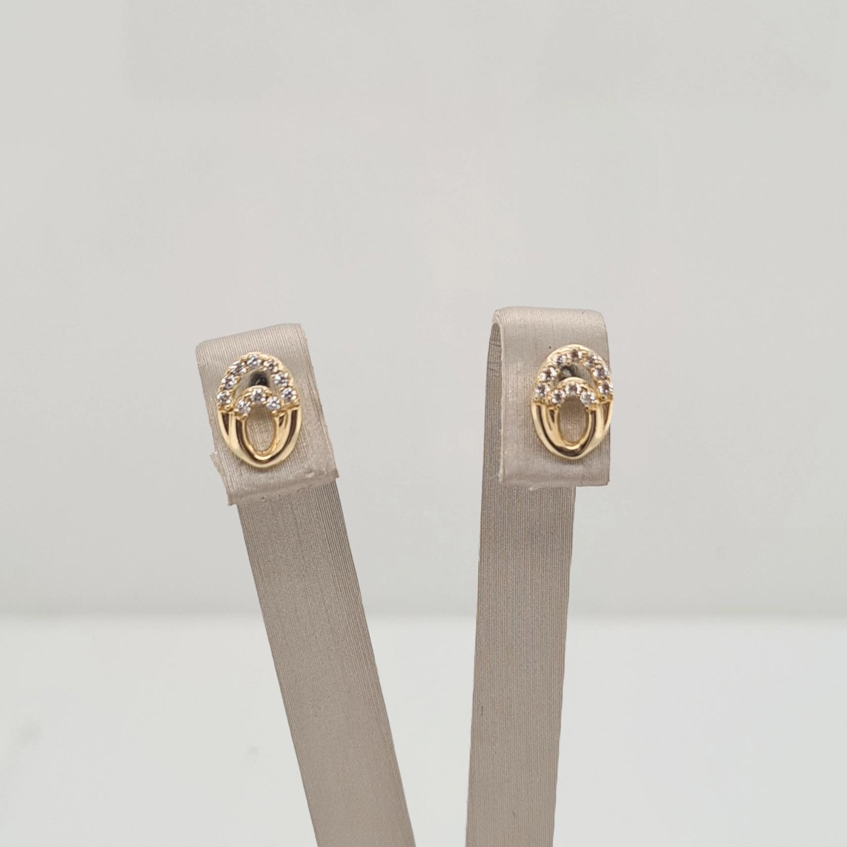 14krt gouden oorsieraden met zirkonia