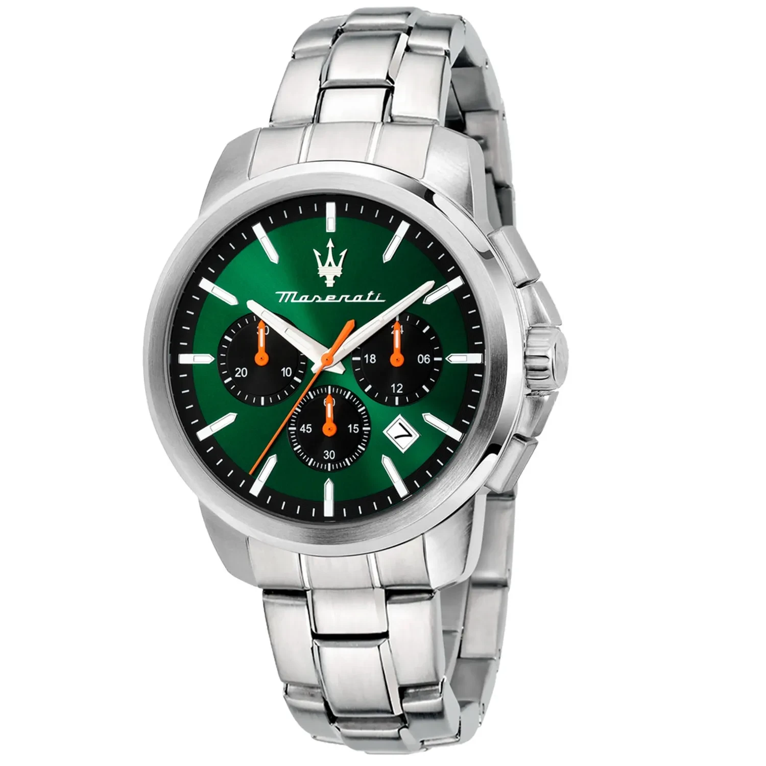 Die Herrenuhr SUCCESSO besticht durch ein gr&uuml;nes Zifferblatt und ein Geh&auml;use aus Edelstahl. F&uuml;r einen eleganten Look kann diese Uhr ideal zu formeller Kleidung getragen werden, passt aber auch perfekt zu einem casual Outfit. Ein vielseitiges Accessoire f&uuml;r den stilbewussten Mann.