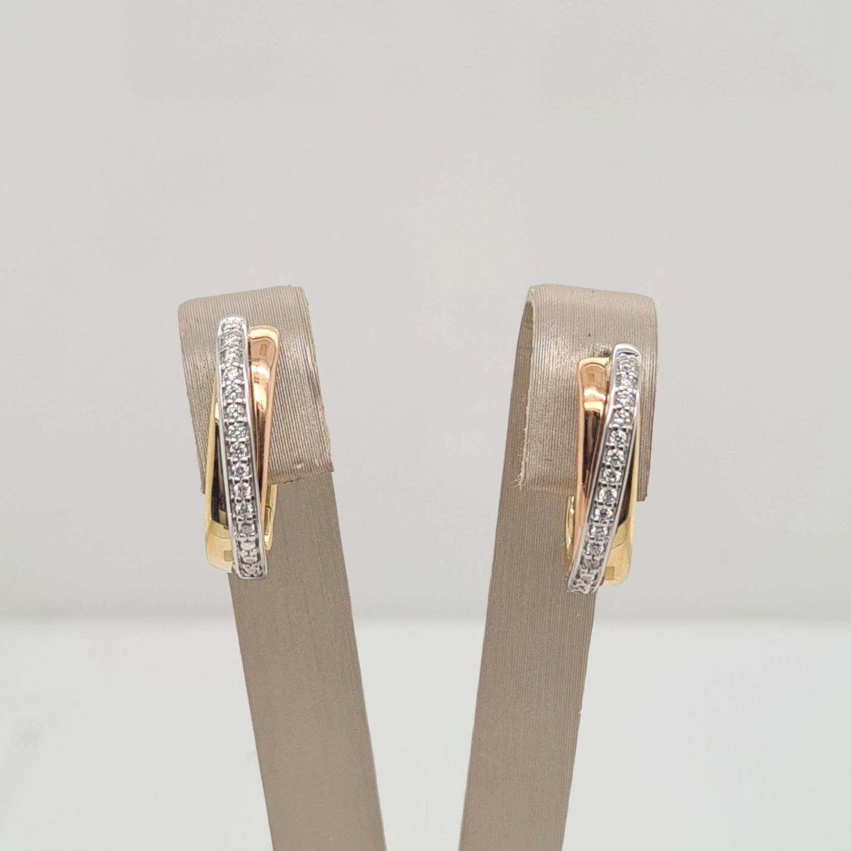 14krt gouden oorsieraden met diamant