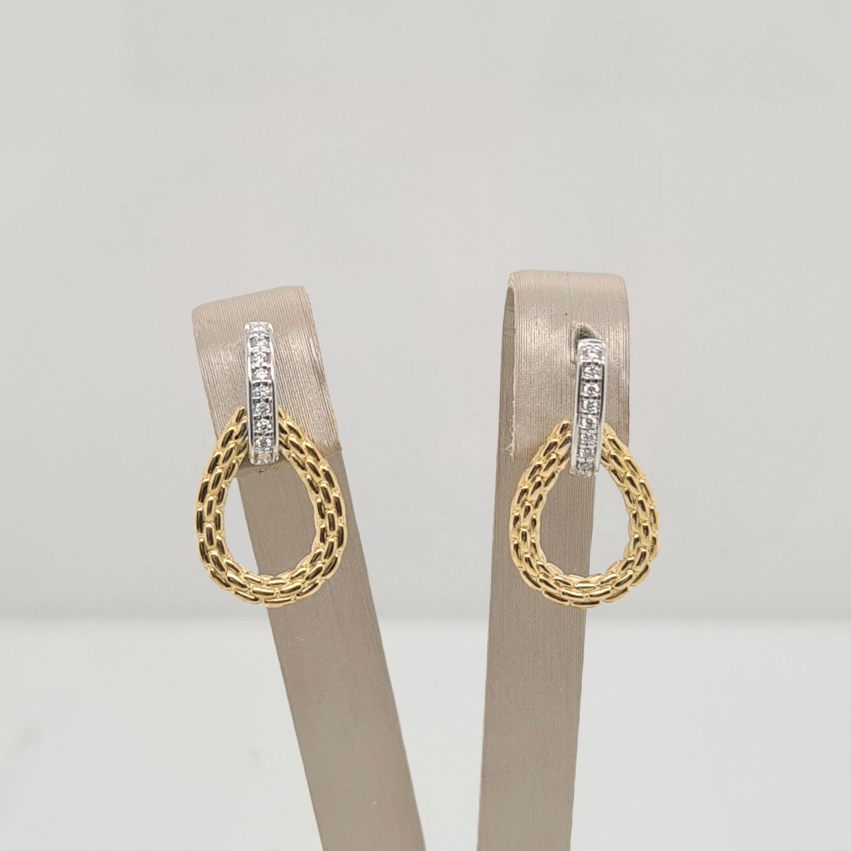 14krt gouden oorsieraden met diamant