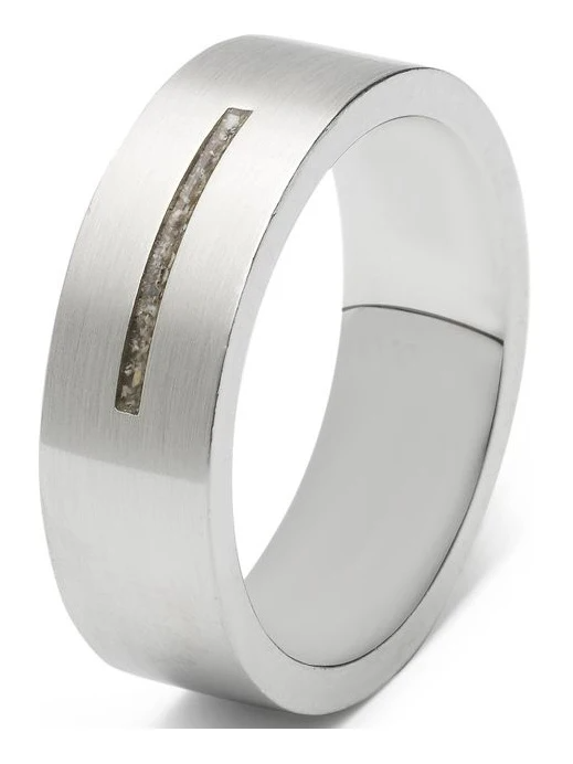 STEEL RING, 1 STRIPE 7MM RS005