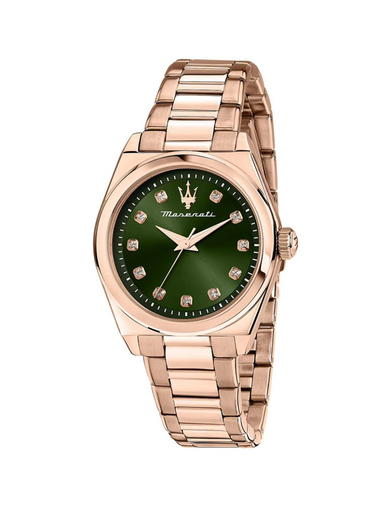 Die Maserati Damenuhr Modellnummer R8853152501 ist eine elegante Armbanduhr, die sich durch ihr modernes Design und ihre hochwertige Verarbeitung auszeichnet. Als neues Produkt bietet sie zeitlose &Auml;sthetik und Pr&auml;zision. Tragen Sie sie am Handgelenk, um jedem Outfit einen Hauch von Luxus zu verleihen. Ideal f&uuml;r den t&auml;glichen Gebrauch oder besondere Anl&auml;sse.