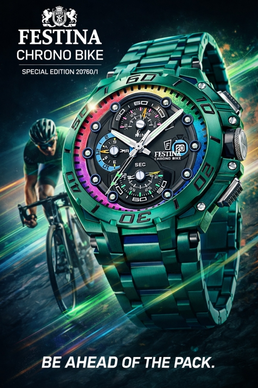 De Festina Chrono Bike Special Edition F20760/1 is een sportief herenhorloge dat deel uitmaakt van de bekende Chrono Bike-collectie, die ge&iuml;nspireerd is op de wielersport. Dit specifieke model valt op door zijn robuuste ontwerp en hoge waterbestendigheid.