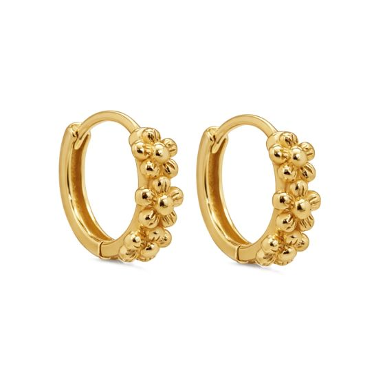 Karma Jewelry zilver vergulde oorringen Kiya Dots 12mm