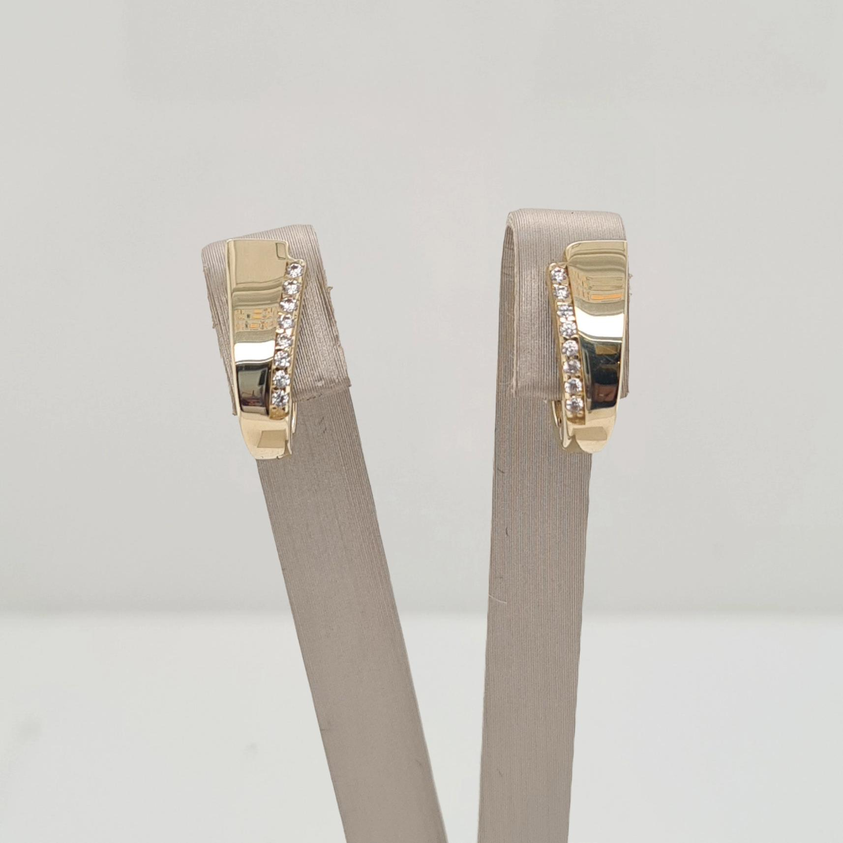 14krt gouden oorsieraden met zirkonia