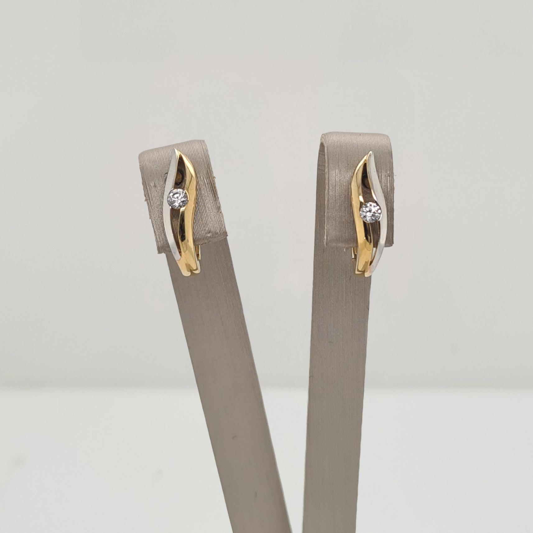 14krt gouden oorsieraden met zirkonia