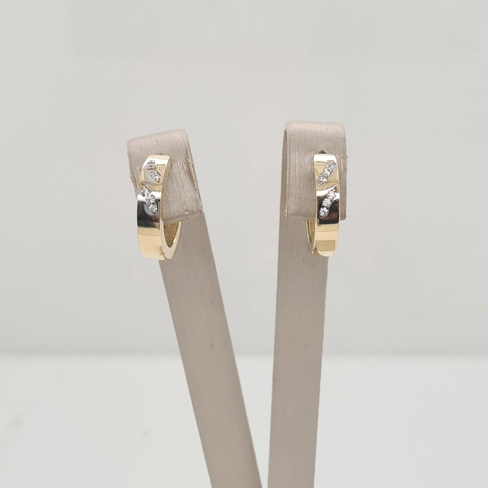 14krt gouden oorsieraden met zirkonia