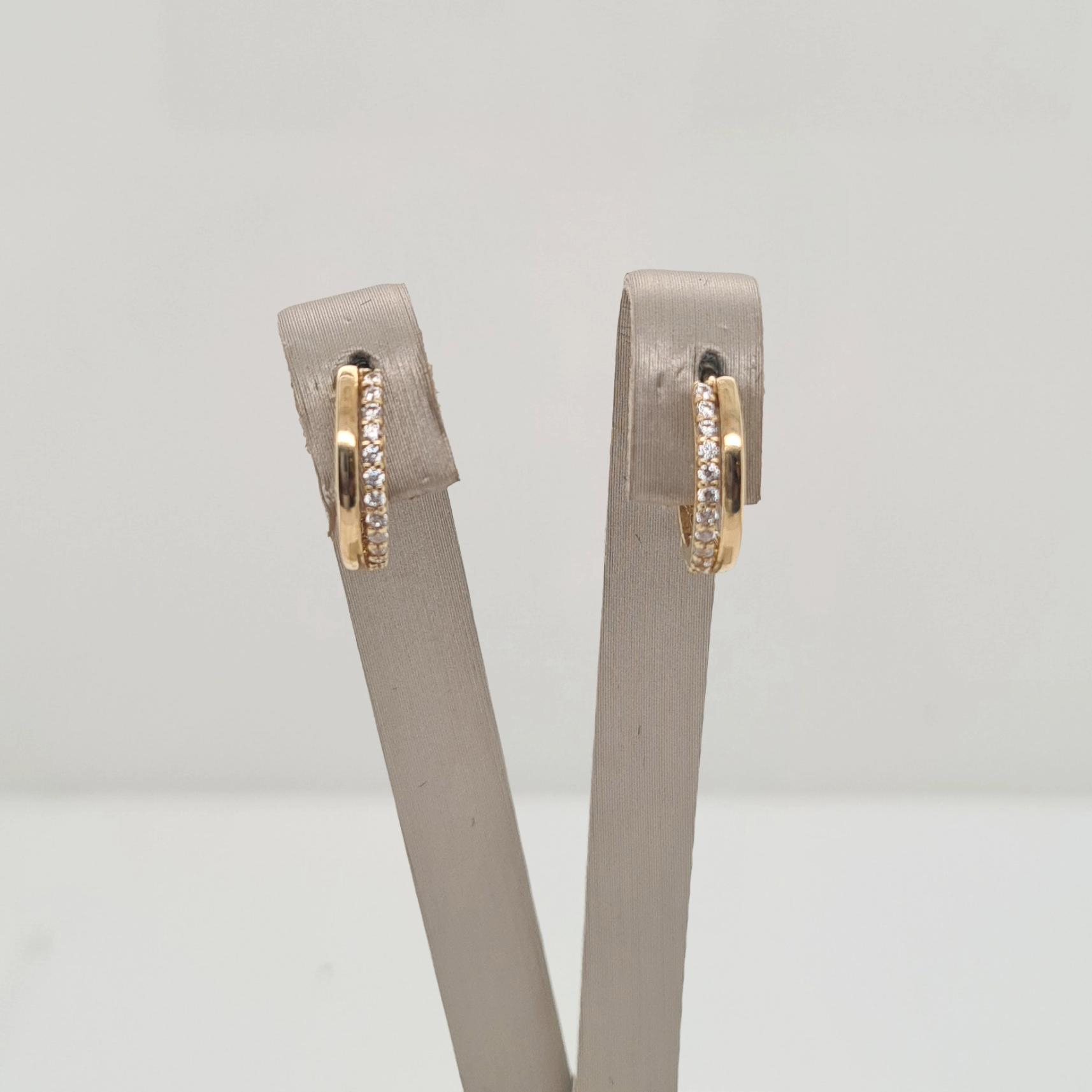 14krt gouden oorsieraden met zirkonia