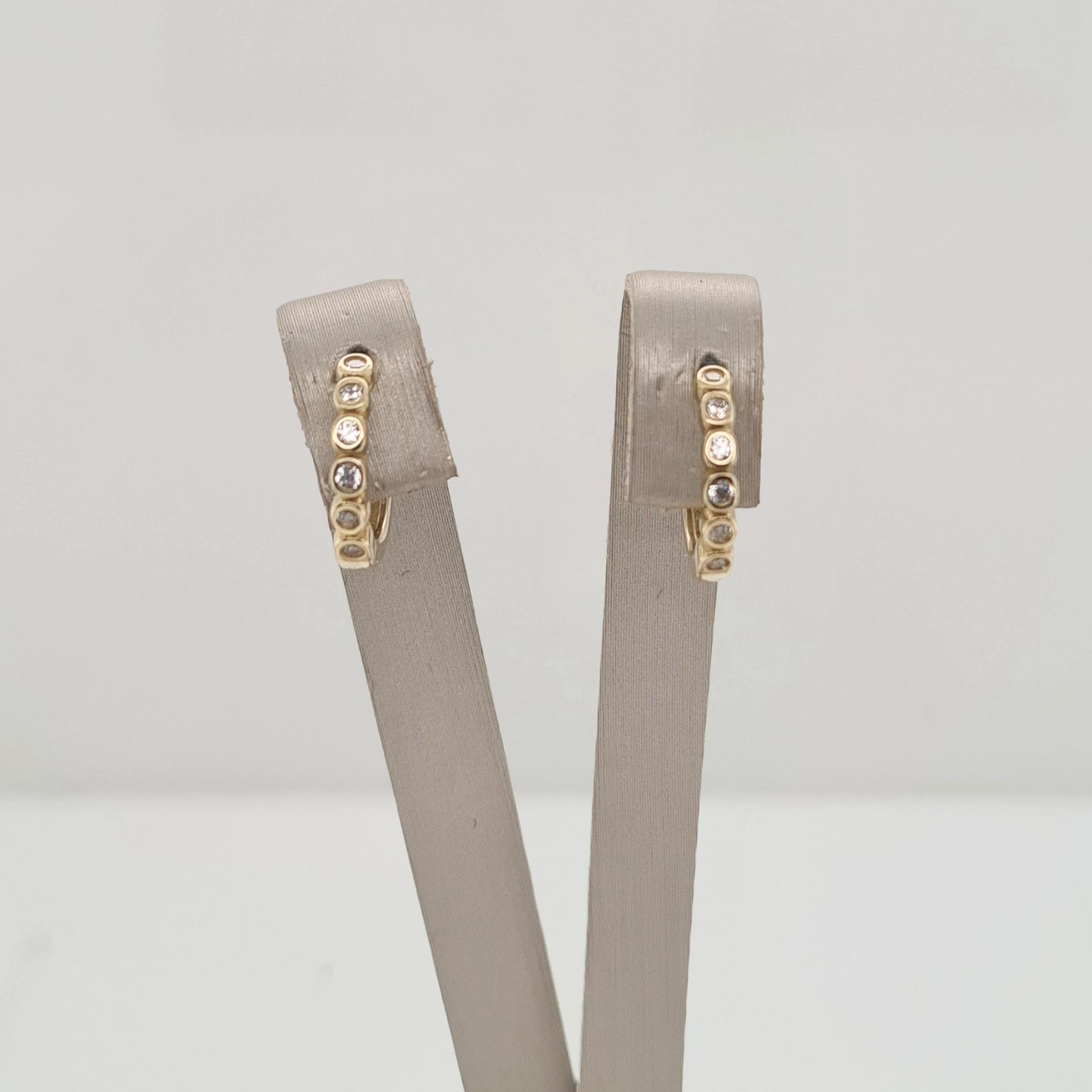 14krt gouden oorsieraden met zirkonia