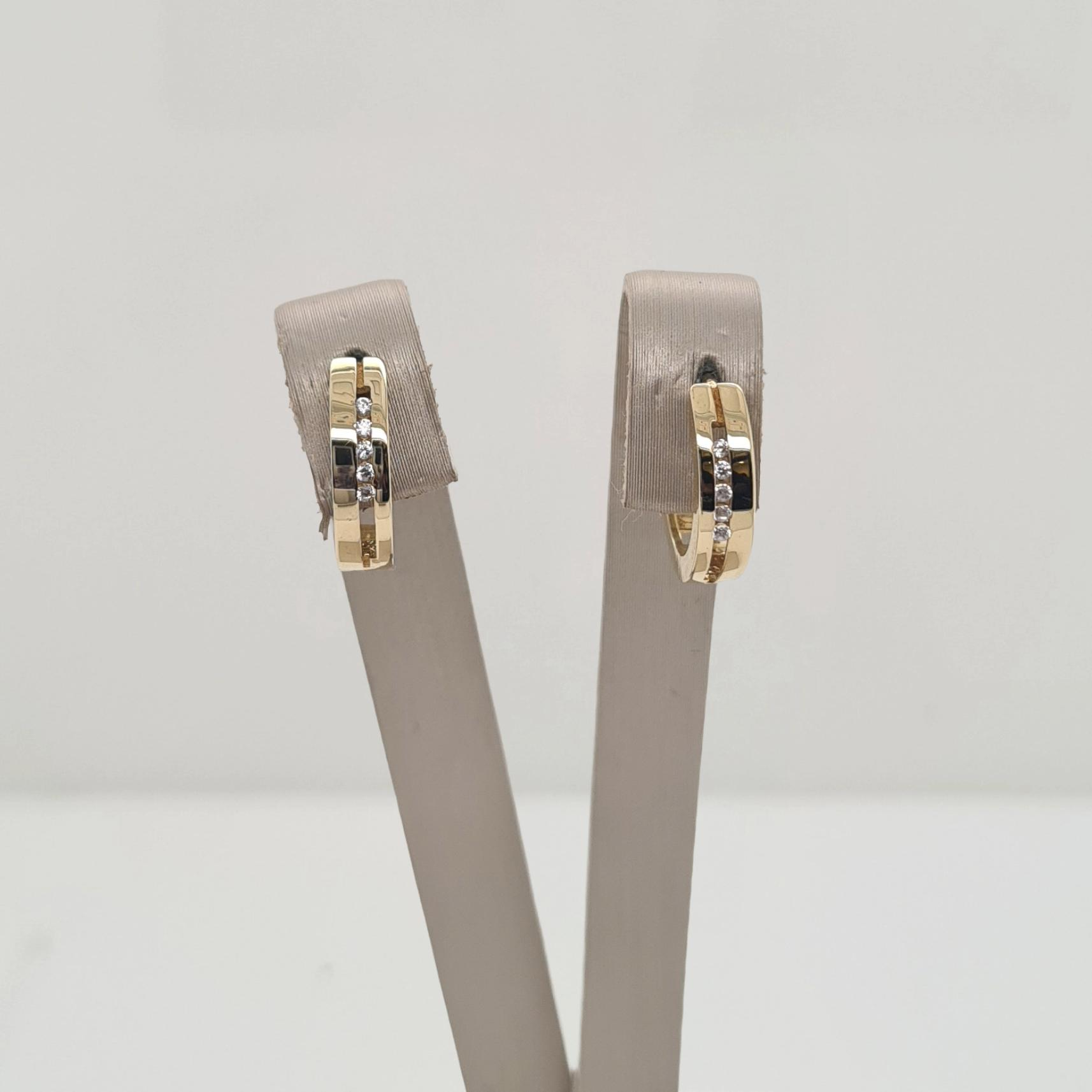 14krt gouden oorsieraden met zirkonia