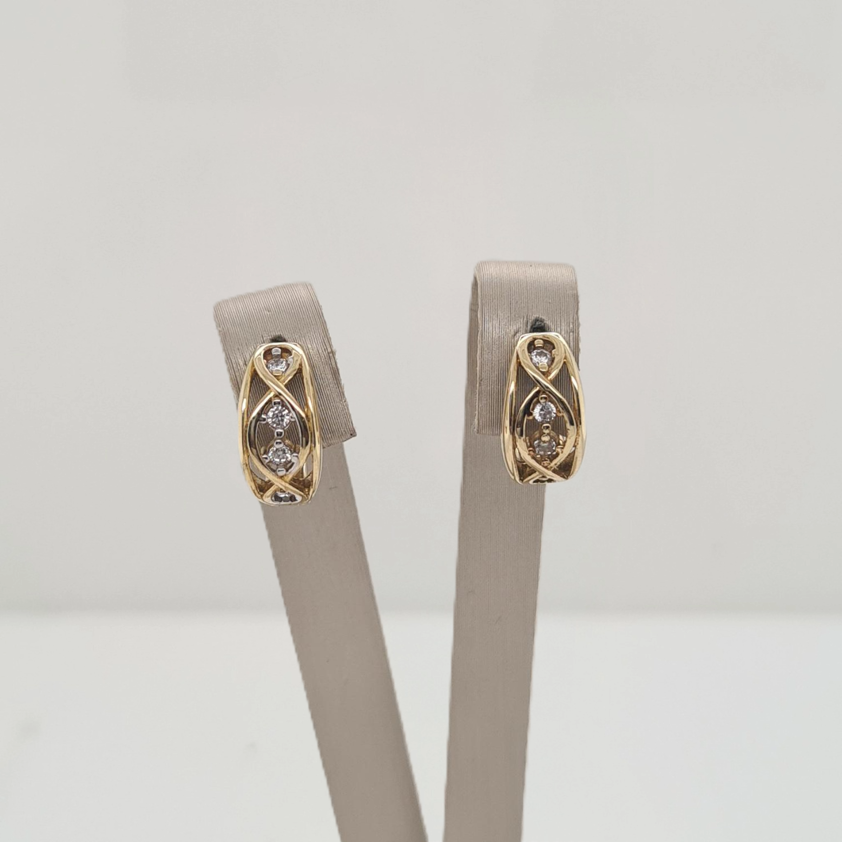 14krt gouden oorsieraden met zirkonia