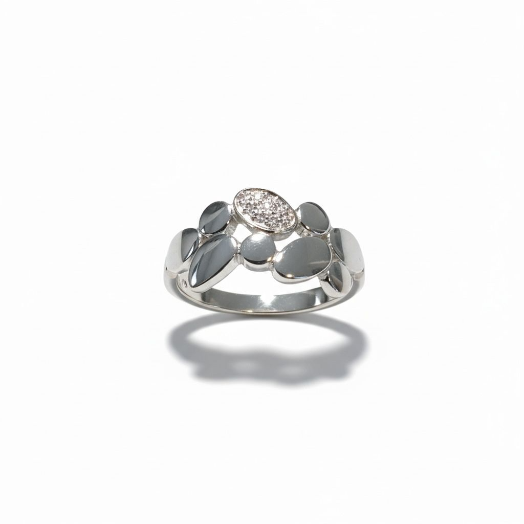 Zilveren ring met zirkonia 